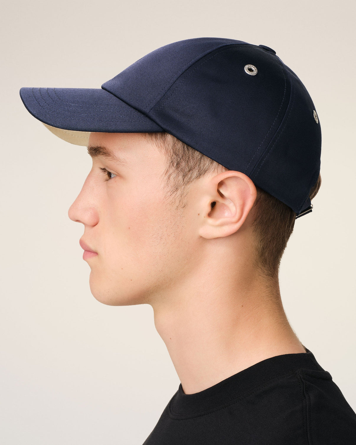 Navy Cotton Tonal Embroidery Cap
