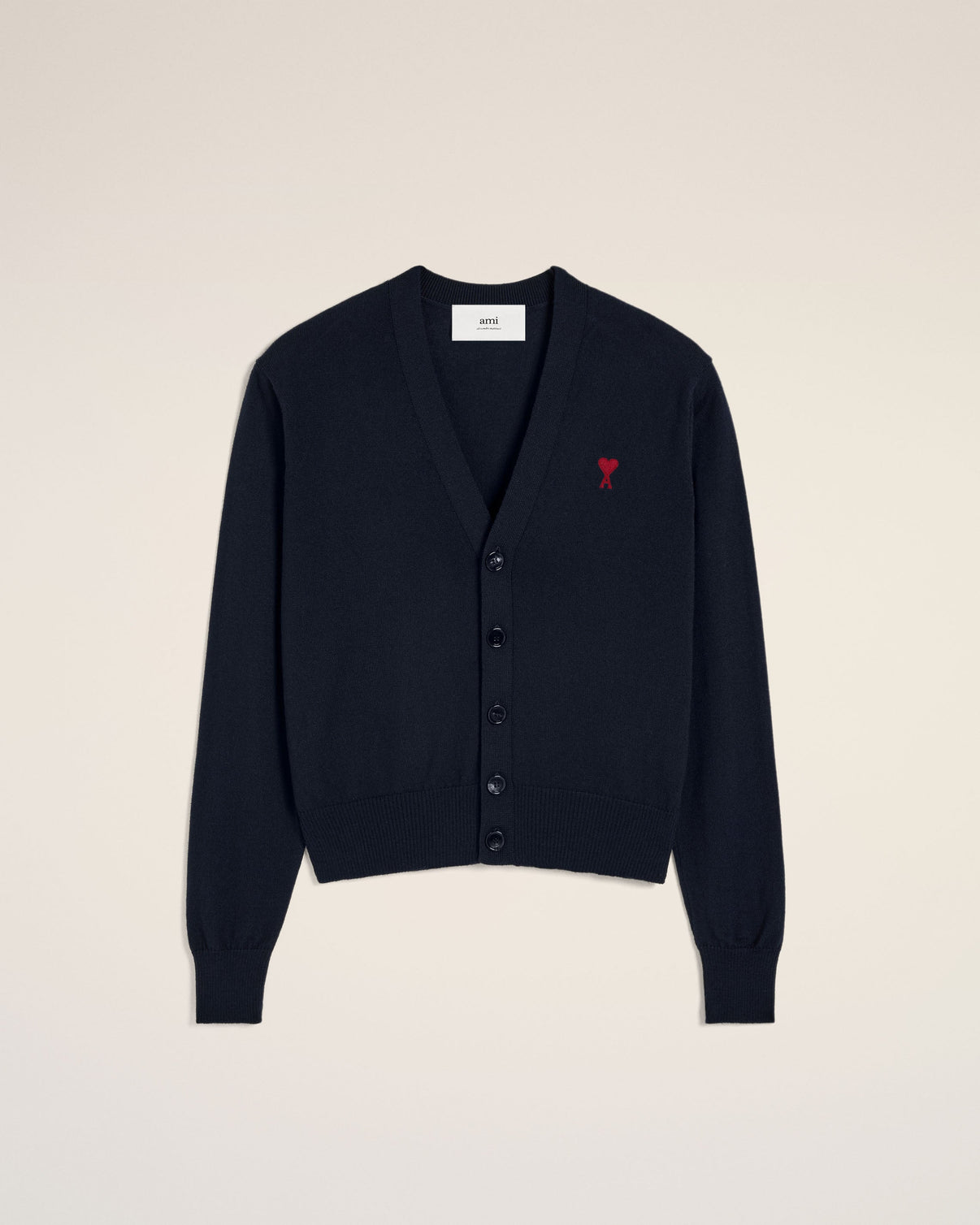 Navy Wool Cardigan