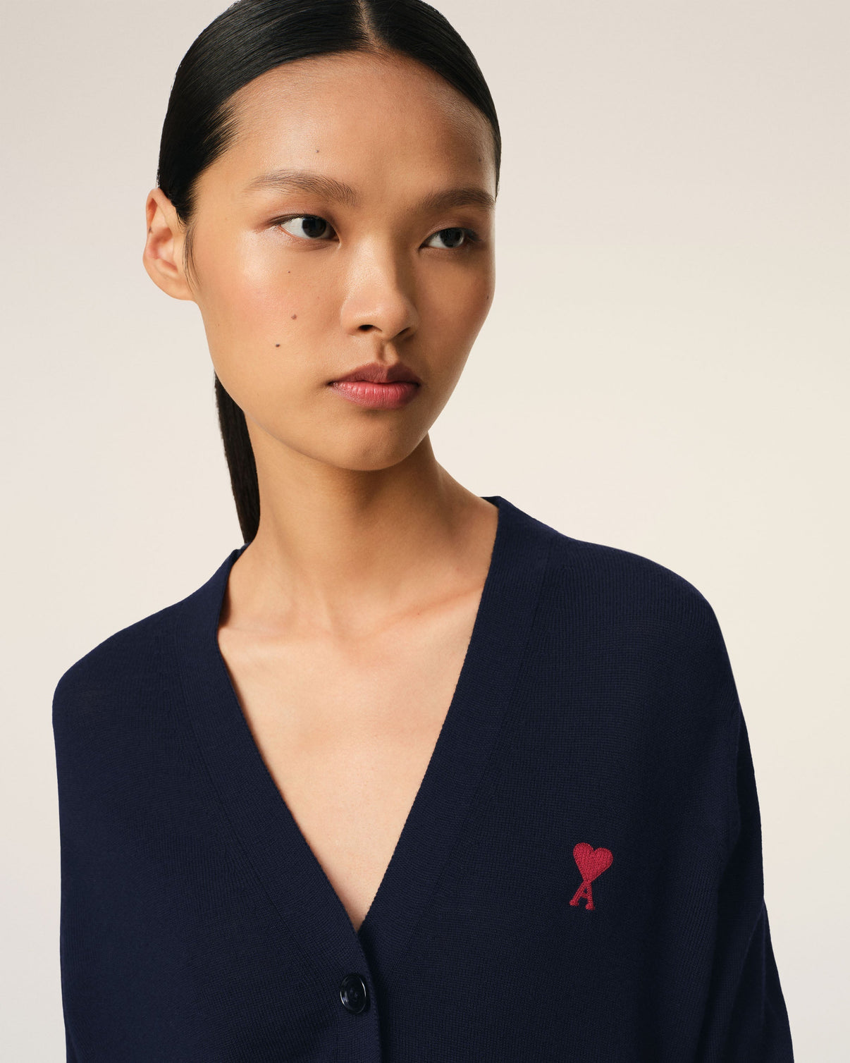 Navy Wool Cardigan