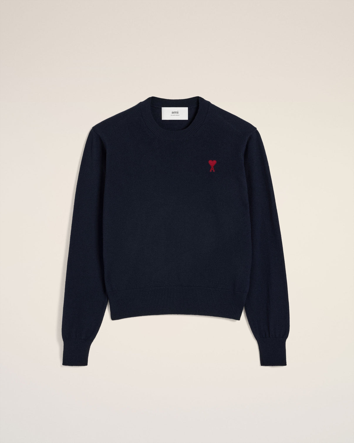 Navy Wool Crew Neck Sweater