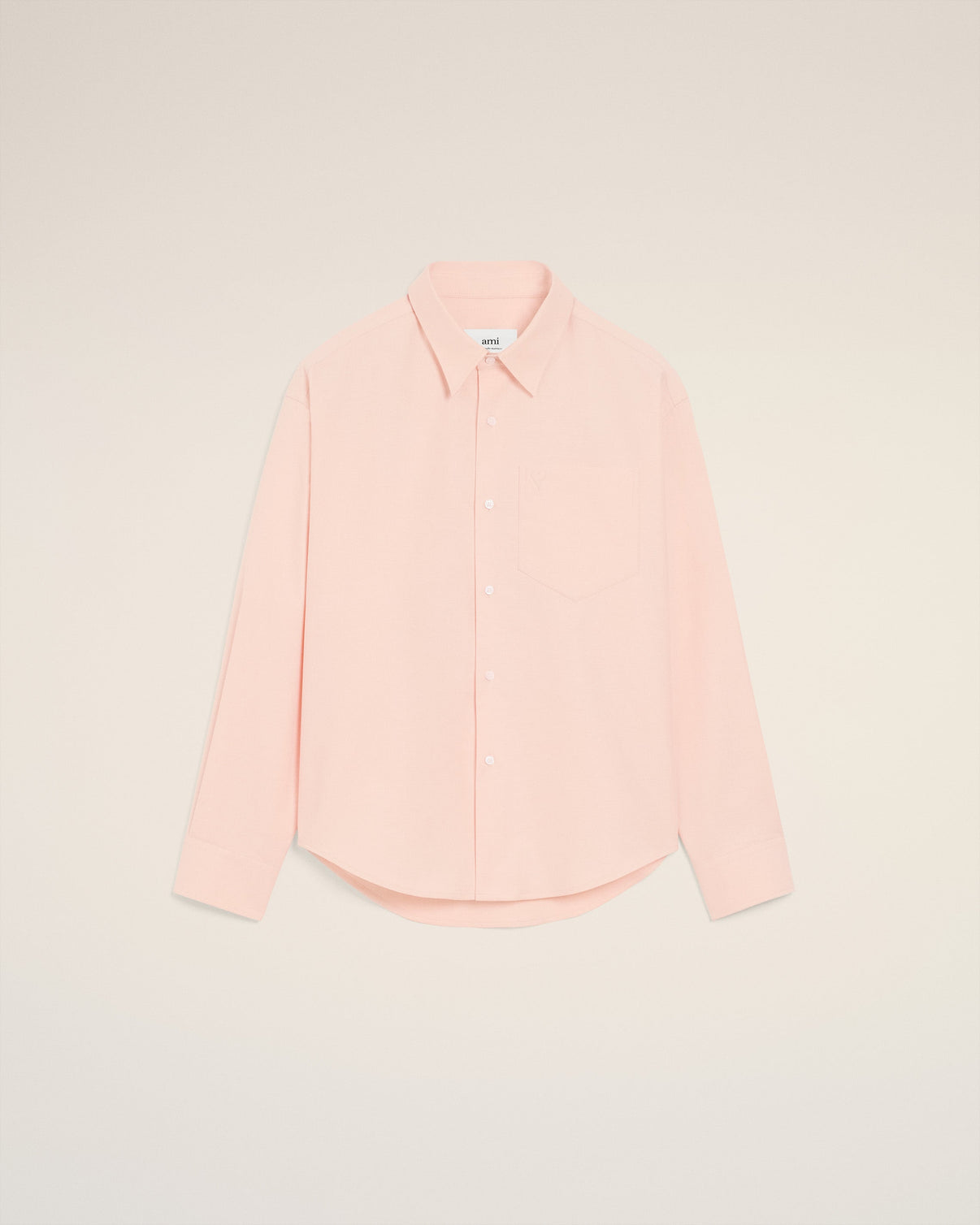 Pink Cotton Embossed Boxy Shirt