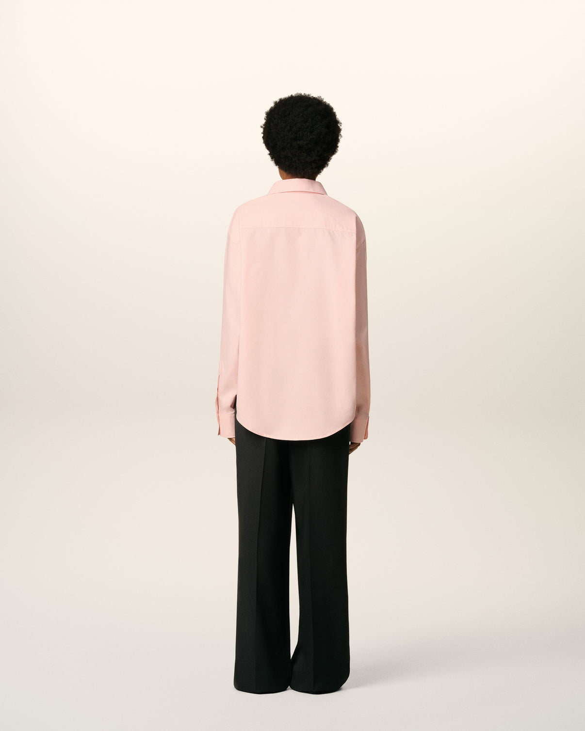 Pink Cotton Embossed Boxy Shirt