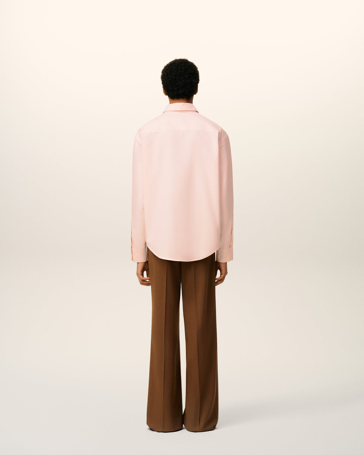 Pink Cotton Embossed Boxy Shirt