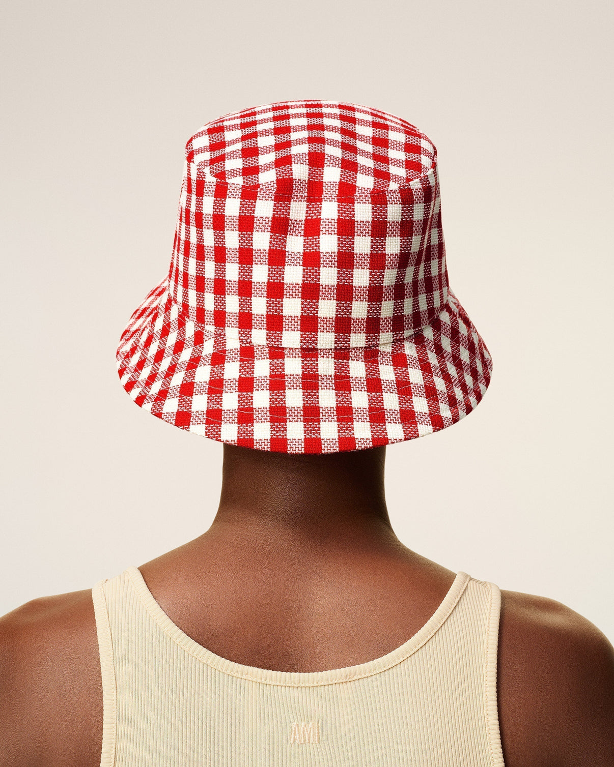 Plaid Red Wool Bucket Hat