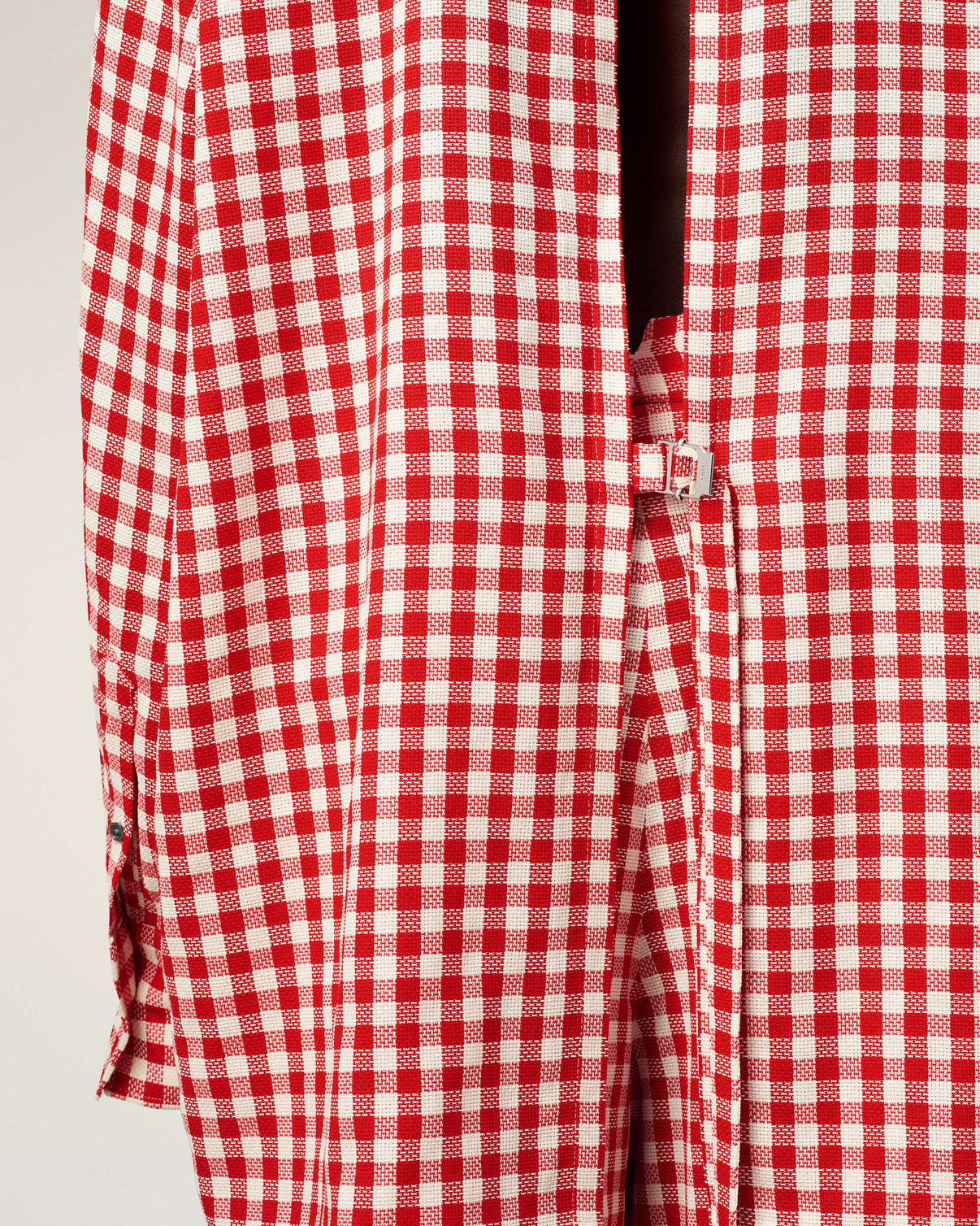 Plaid Red Wool Loose Shirt