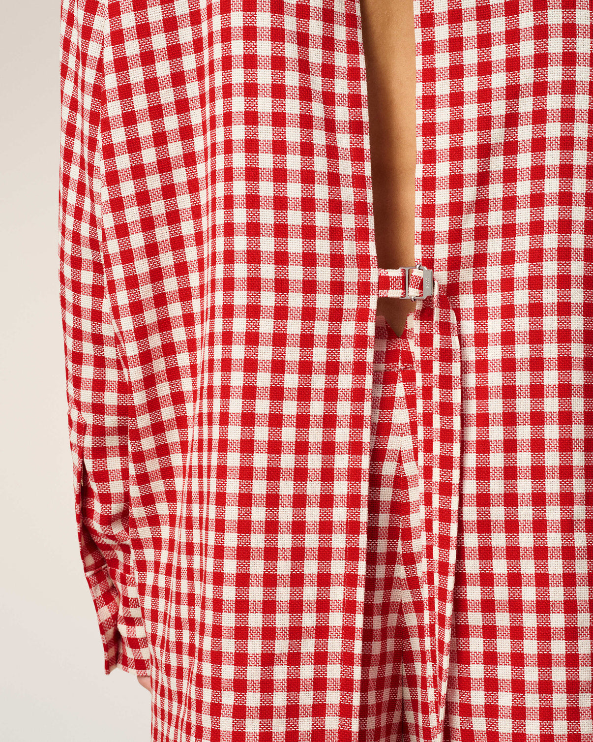 Plaid Red Wool Loose Shirt