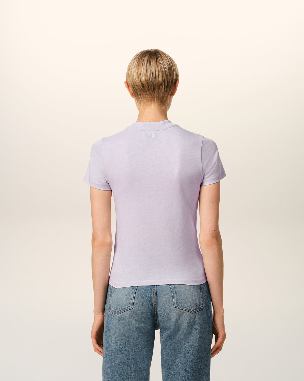 Purple Cotton Cropped T-Shirt