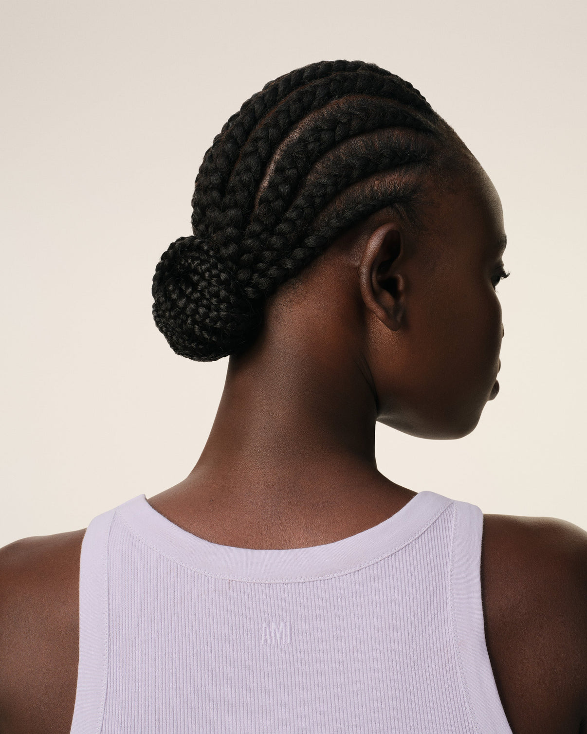 Purple Cotton Rib Tanktop
