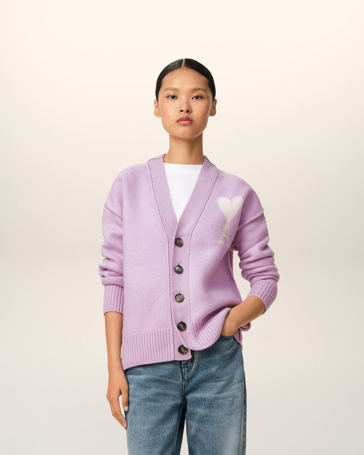 Purple Wool Cardigan