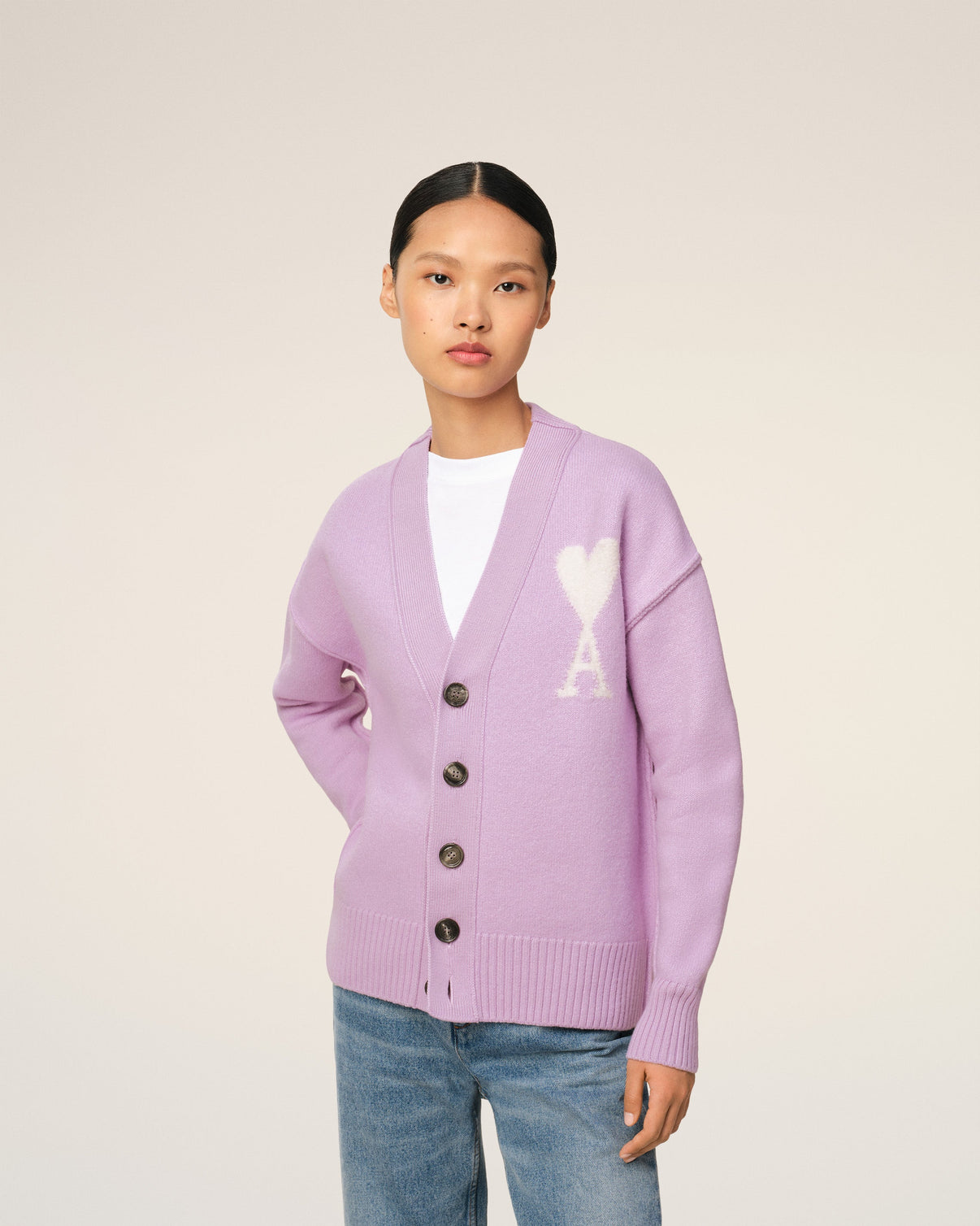 Purple Wool Cardigan