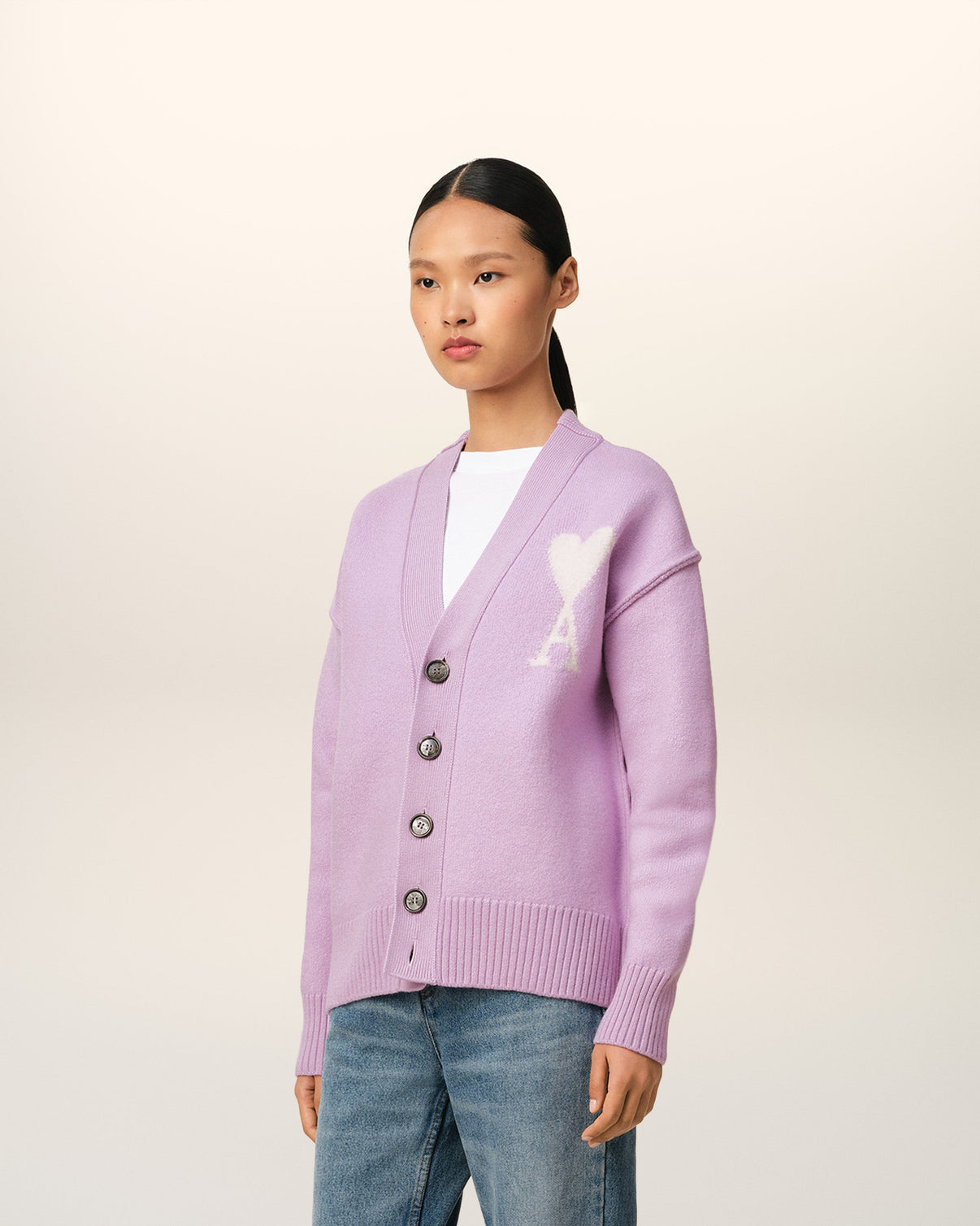 Purple Wool Cardigan