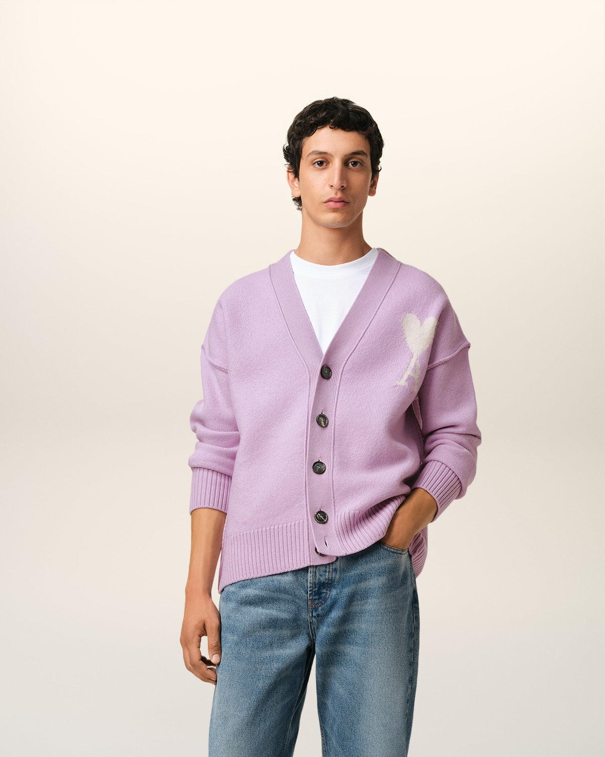 Purple Wool Cardigan