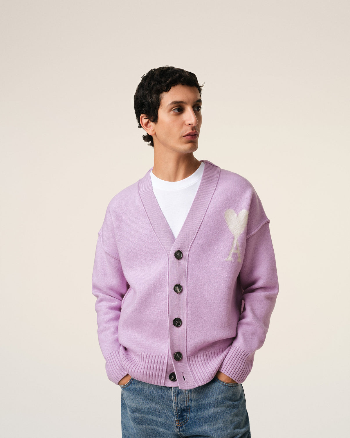 Purple Wool Cardigan
