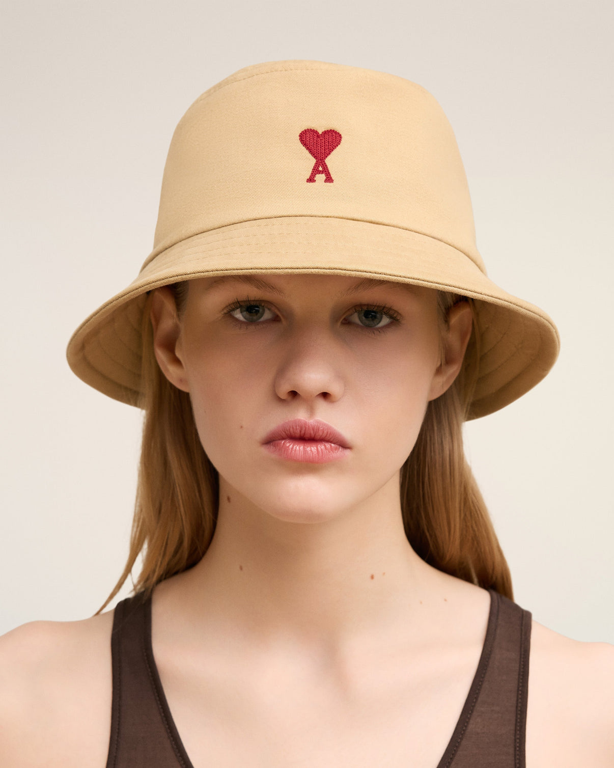 Red Embroidery Bucket Hat