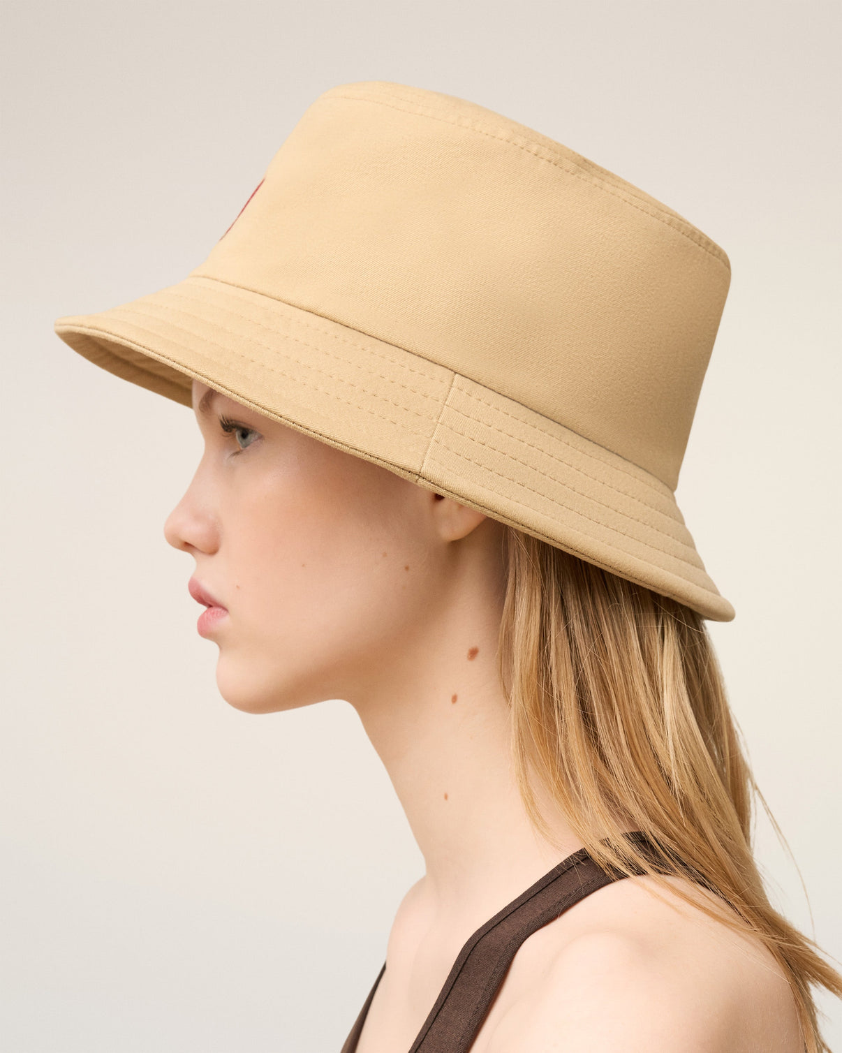 Red Embroidery Bucket Hat