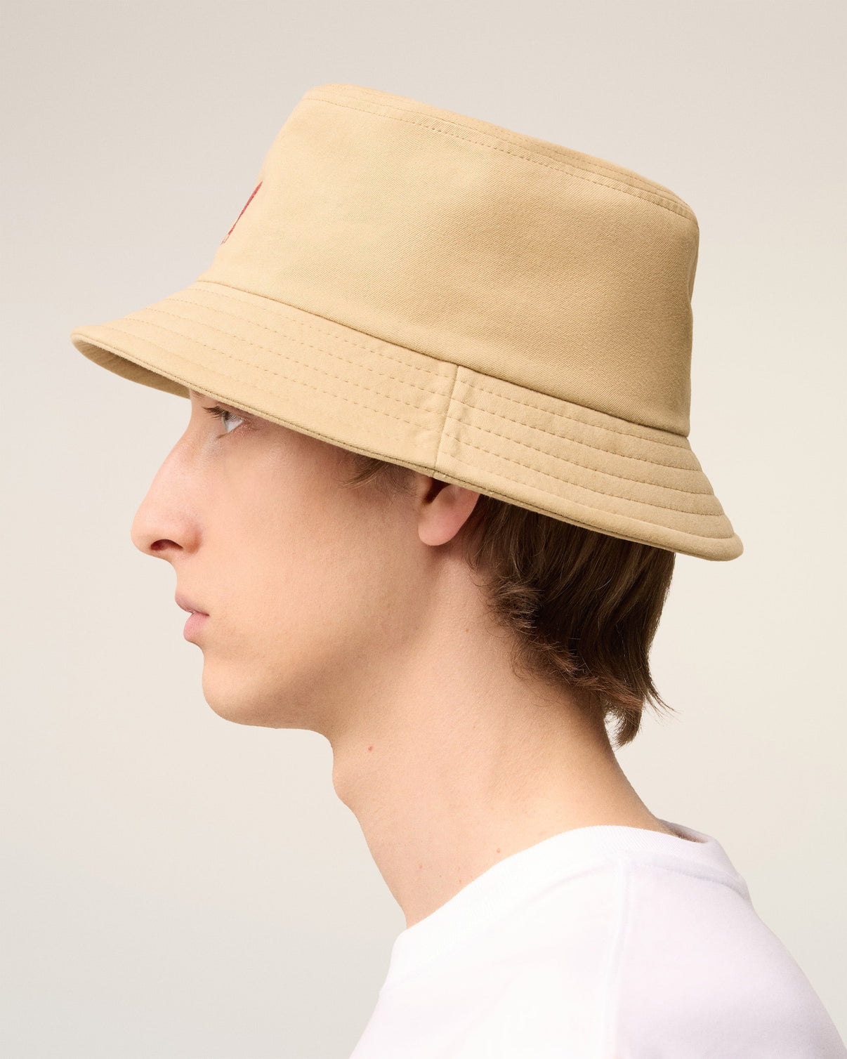 Red Embroidery Bucket Hat