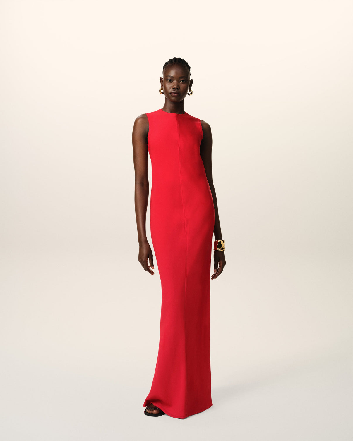 Red Long Straight Dress