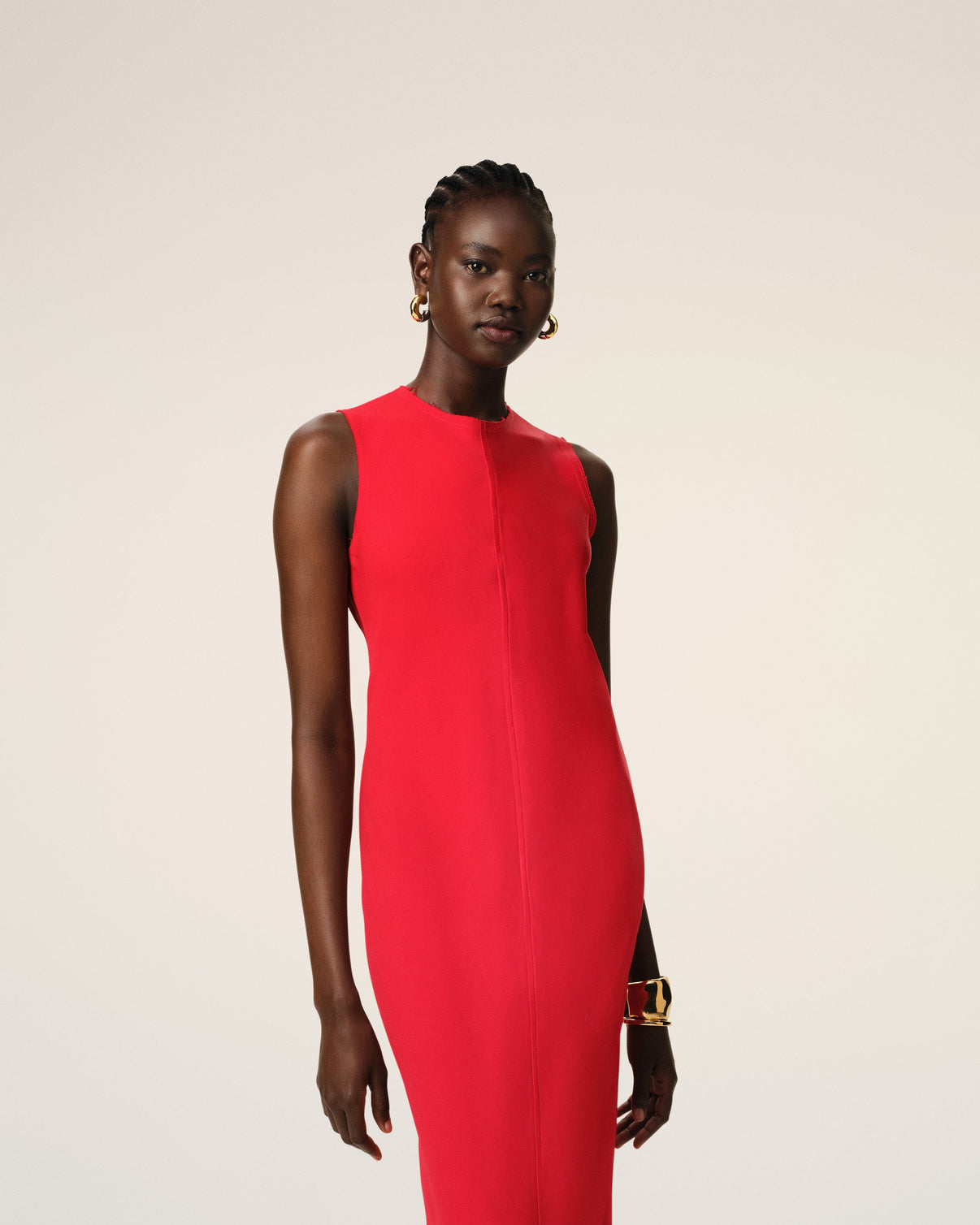 Red Long Straight Dress