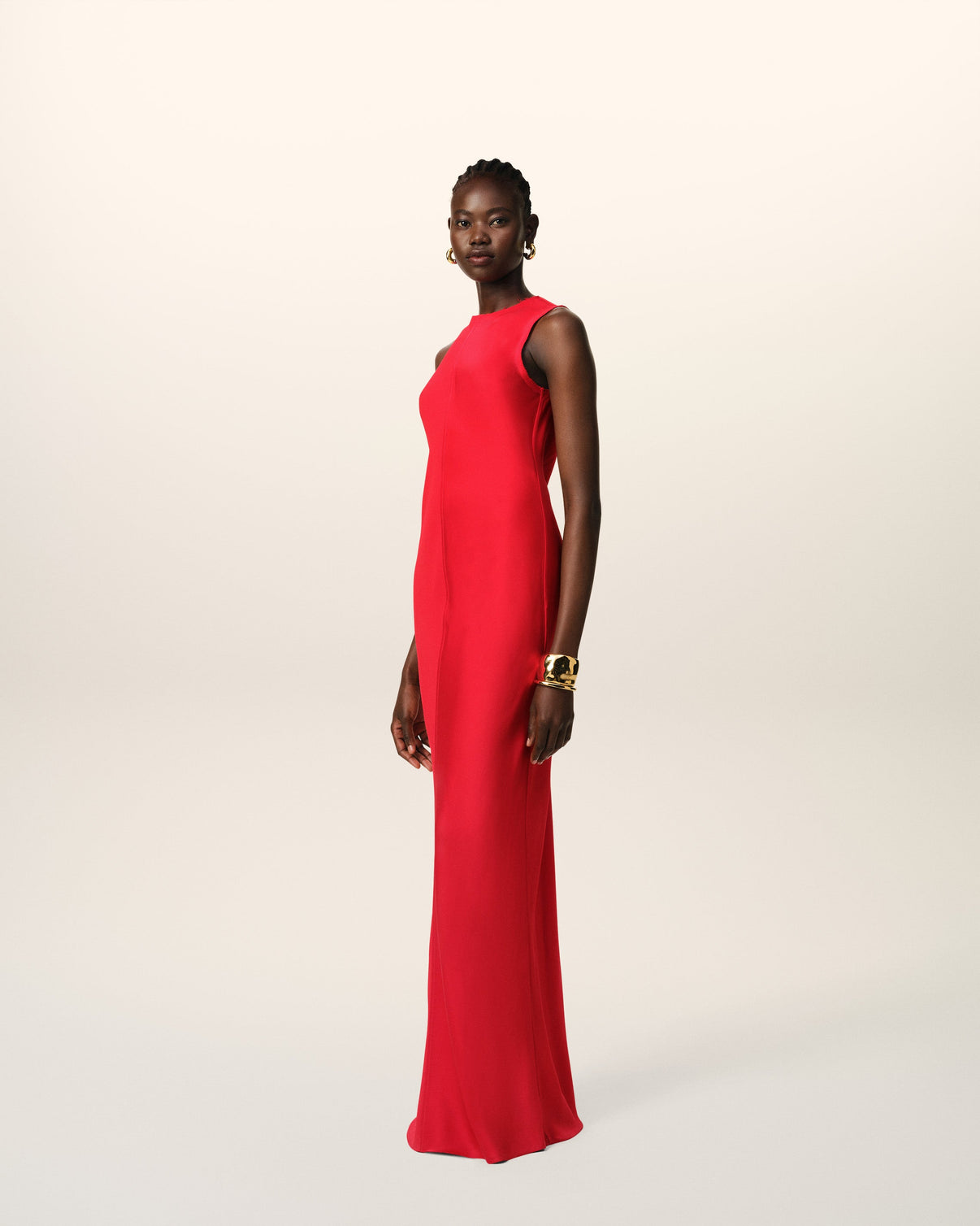 Red Long Straight Dress