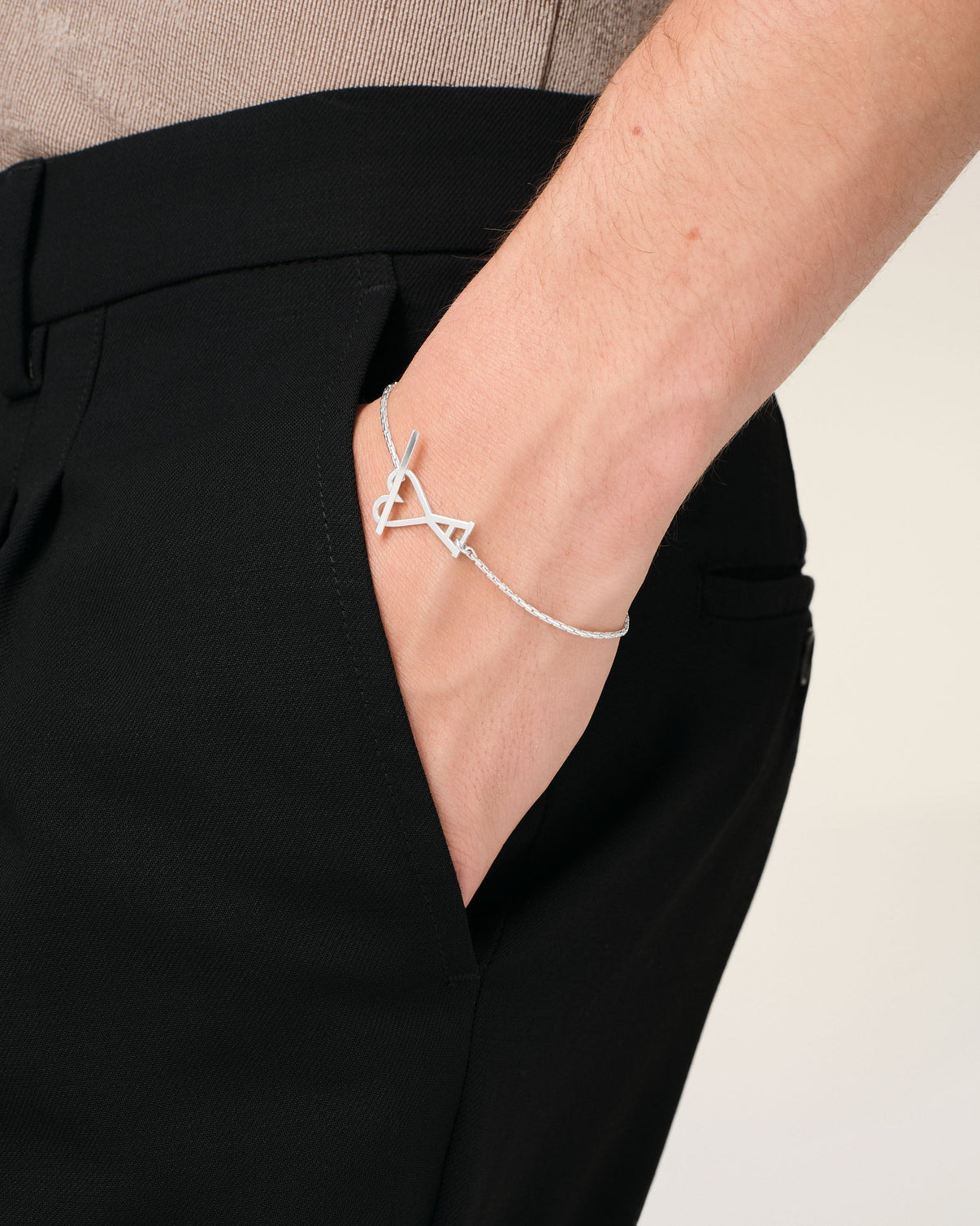 Silver Brass Chain Bracelet