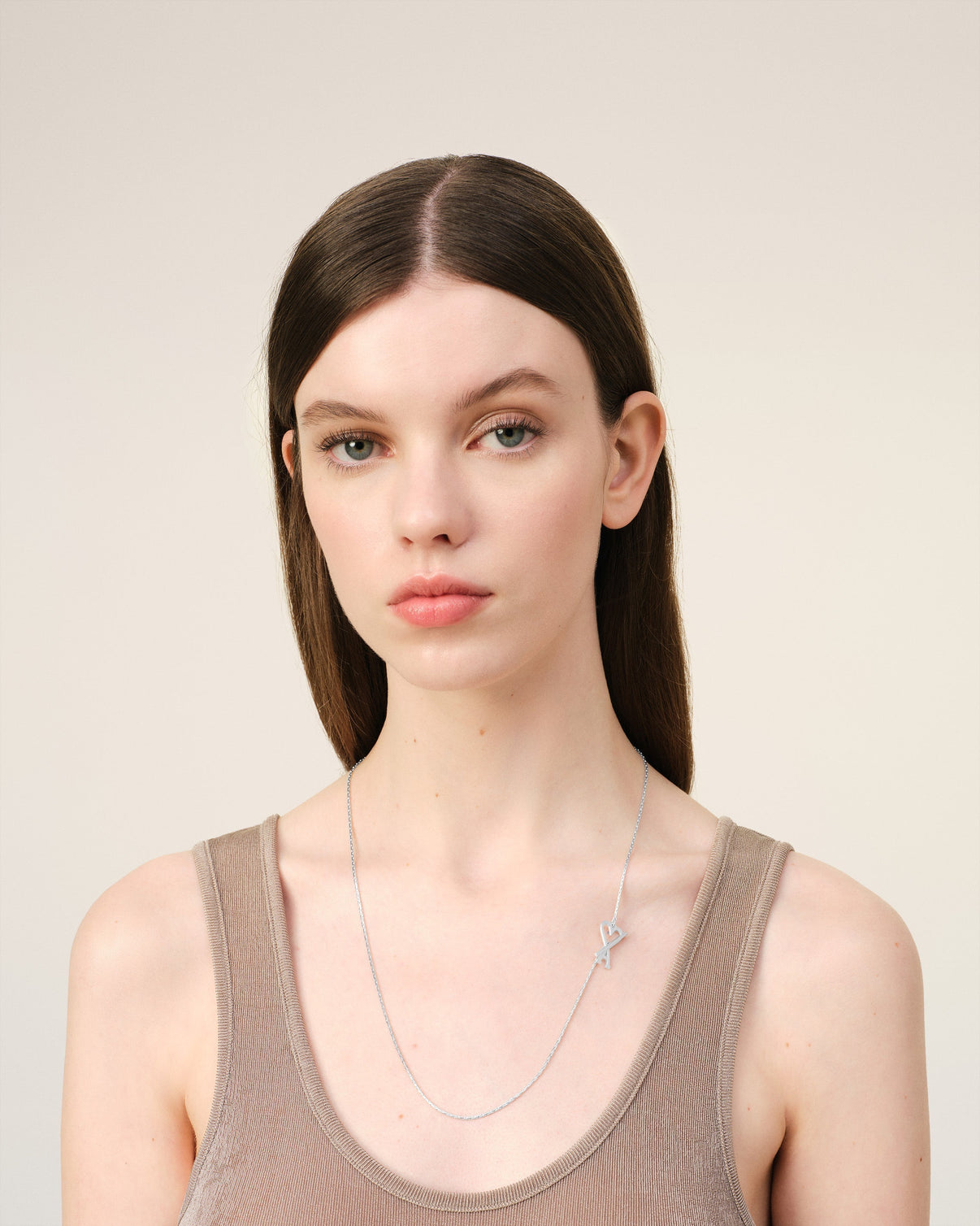 Silver Brass Chain Necklace