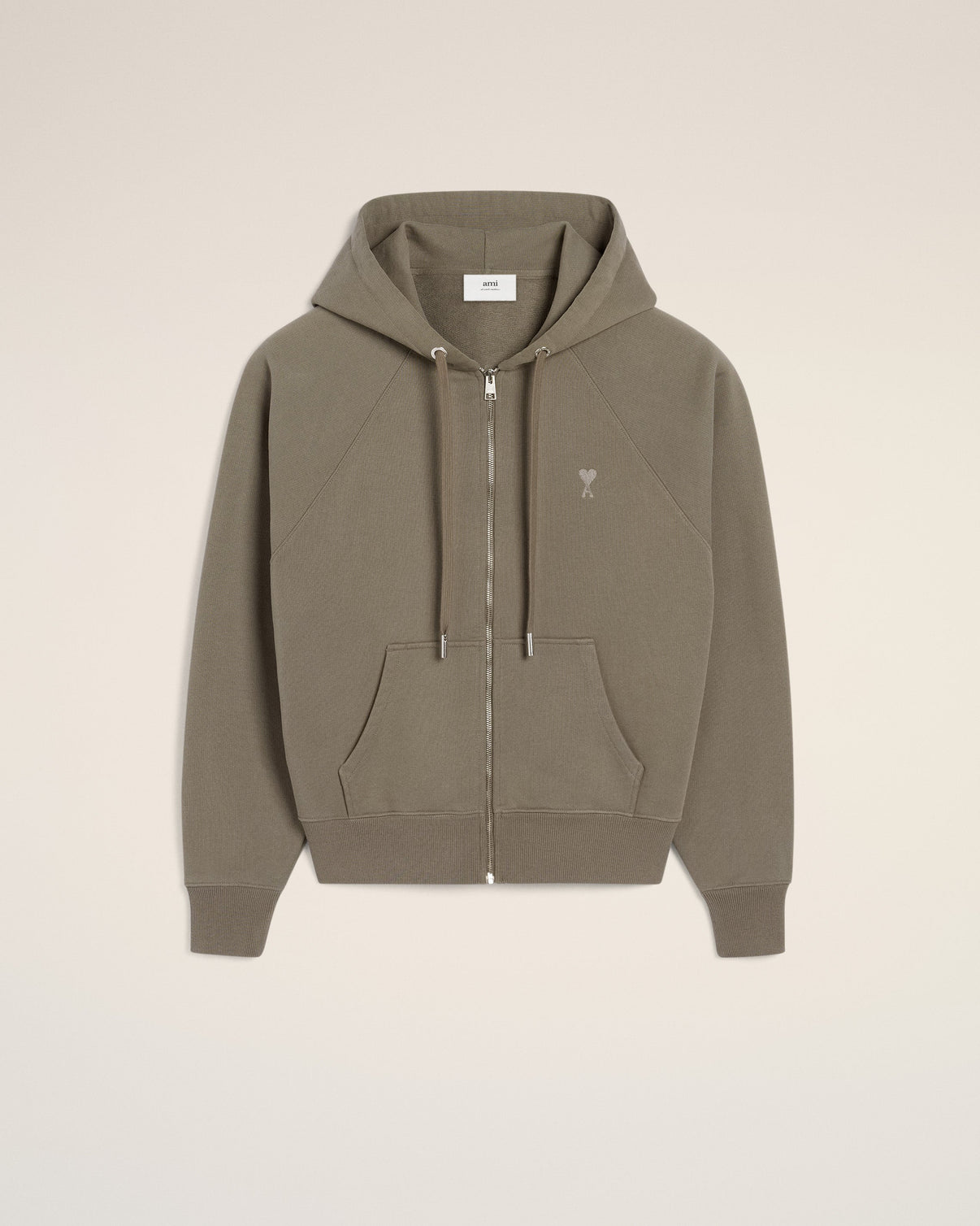 Taupe Cotton Tonal Hoodie
