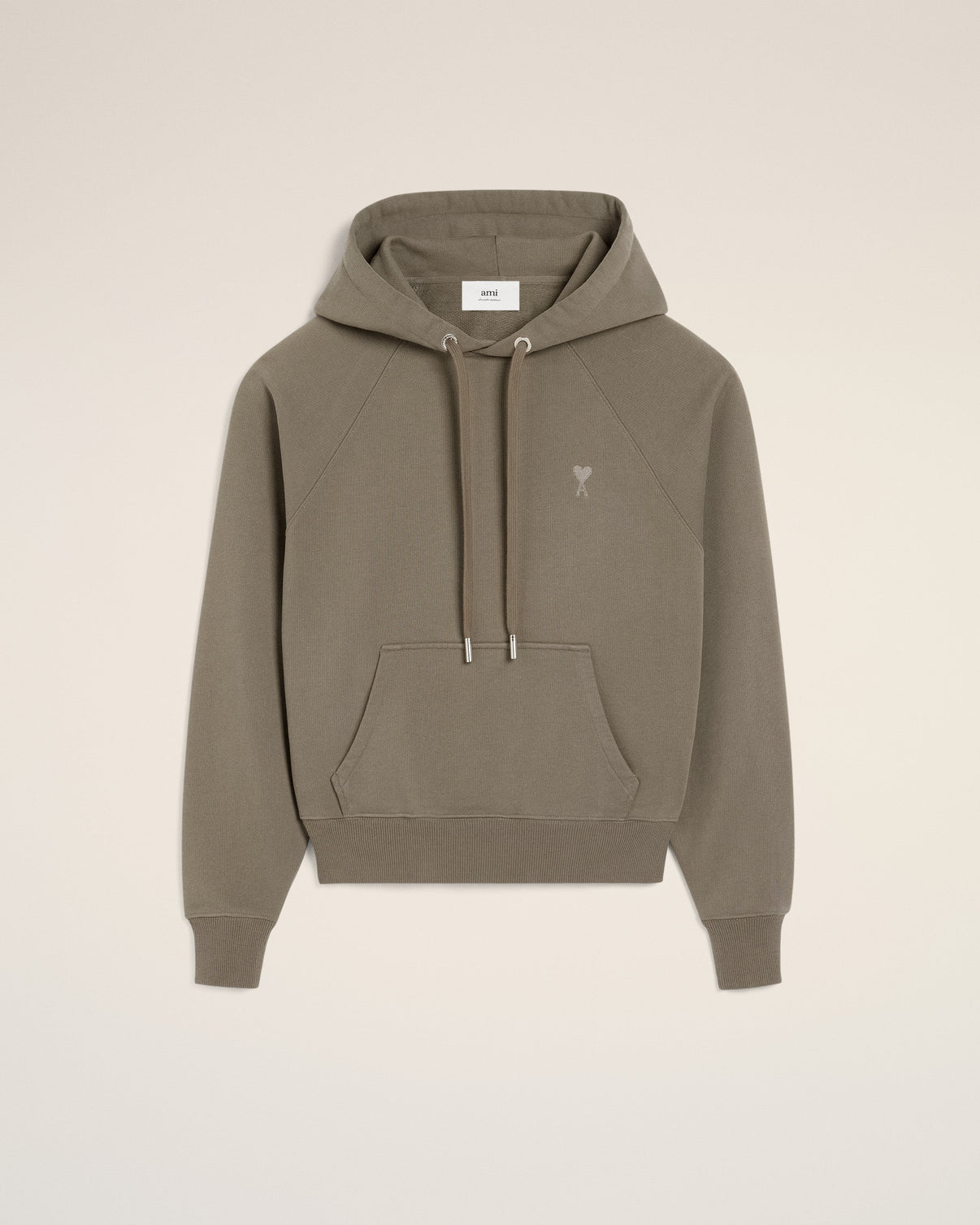 Taupe Cotton Tonal Hoodie