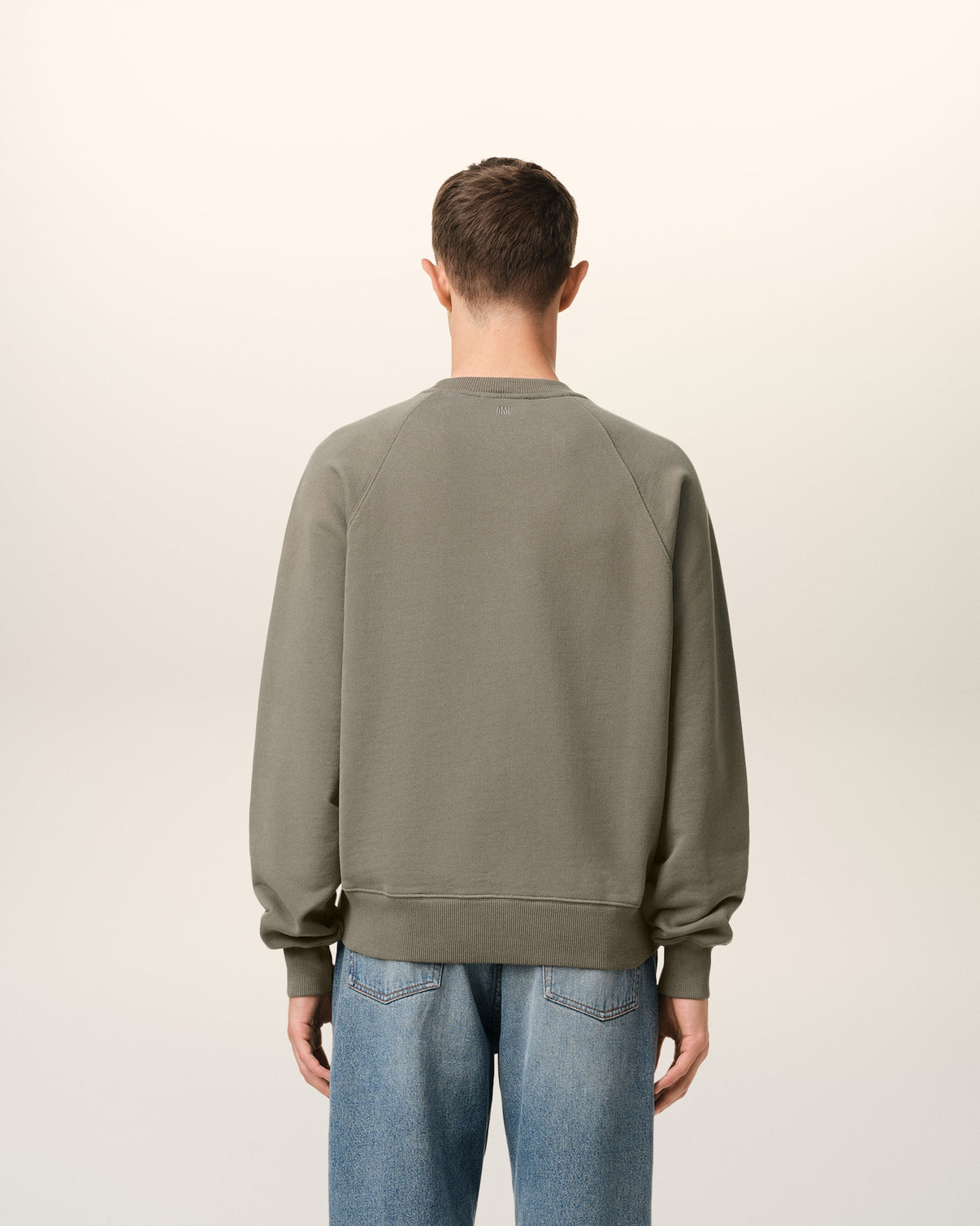Taupe Cotton Tonal Sweatshirt