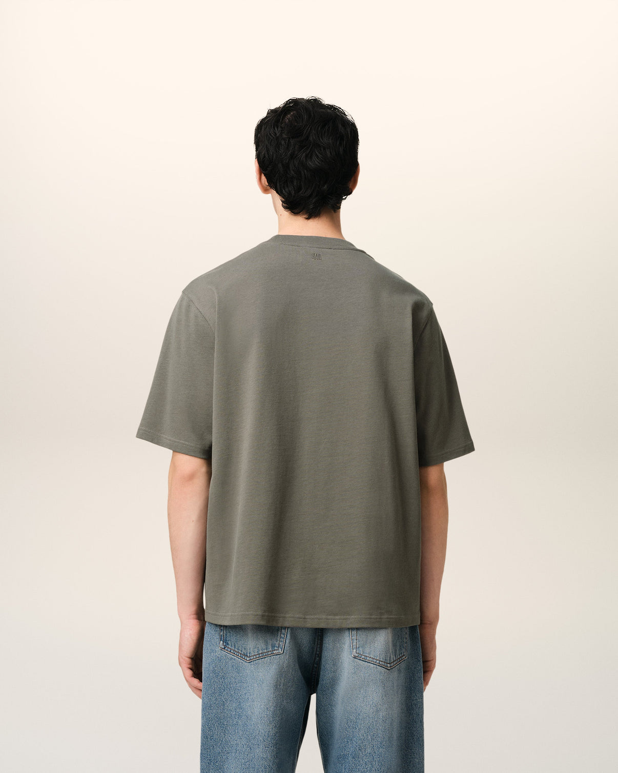Taupe Cotton Tonal T-Shirt