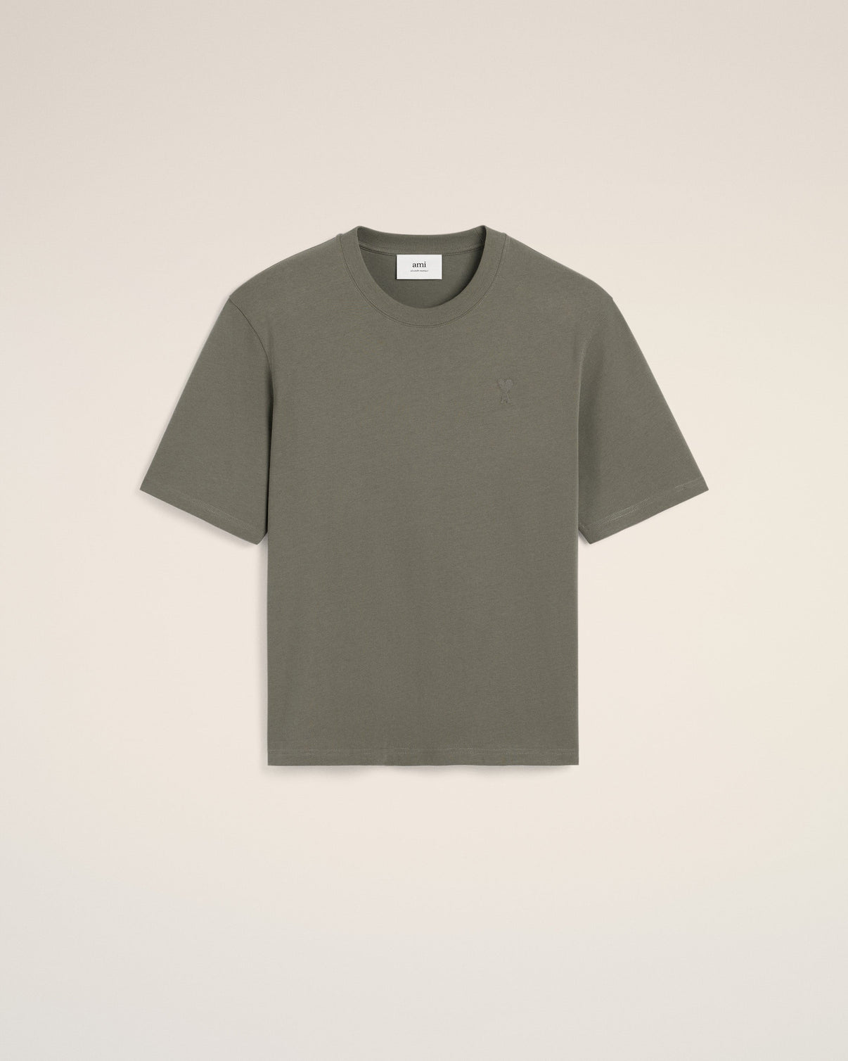 Taupe Cotton Tonal T-Shirt