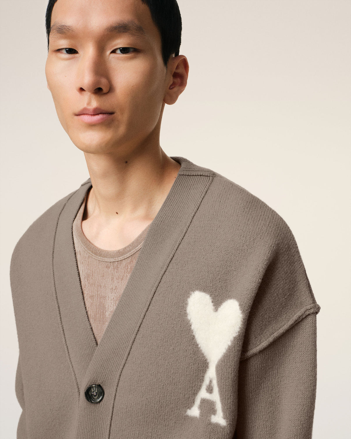 Taupe Wool Cardigan