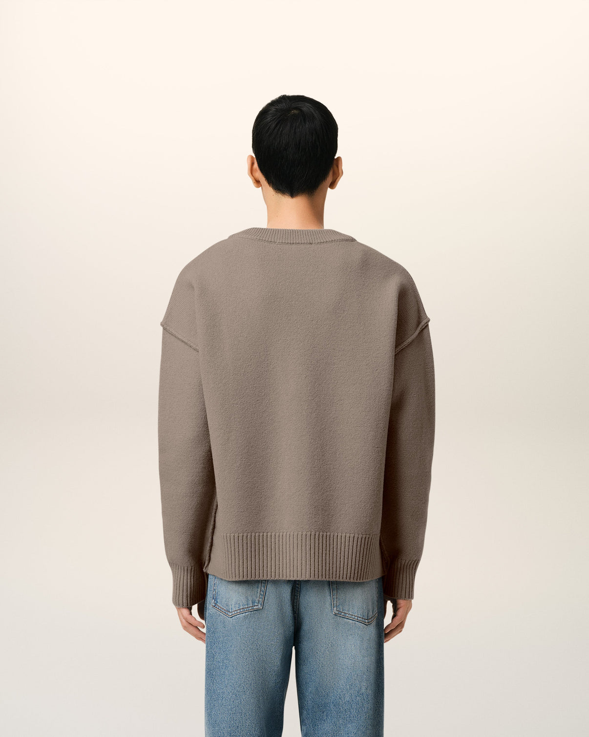 Taupe Wool Cardigan