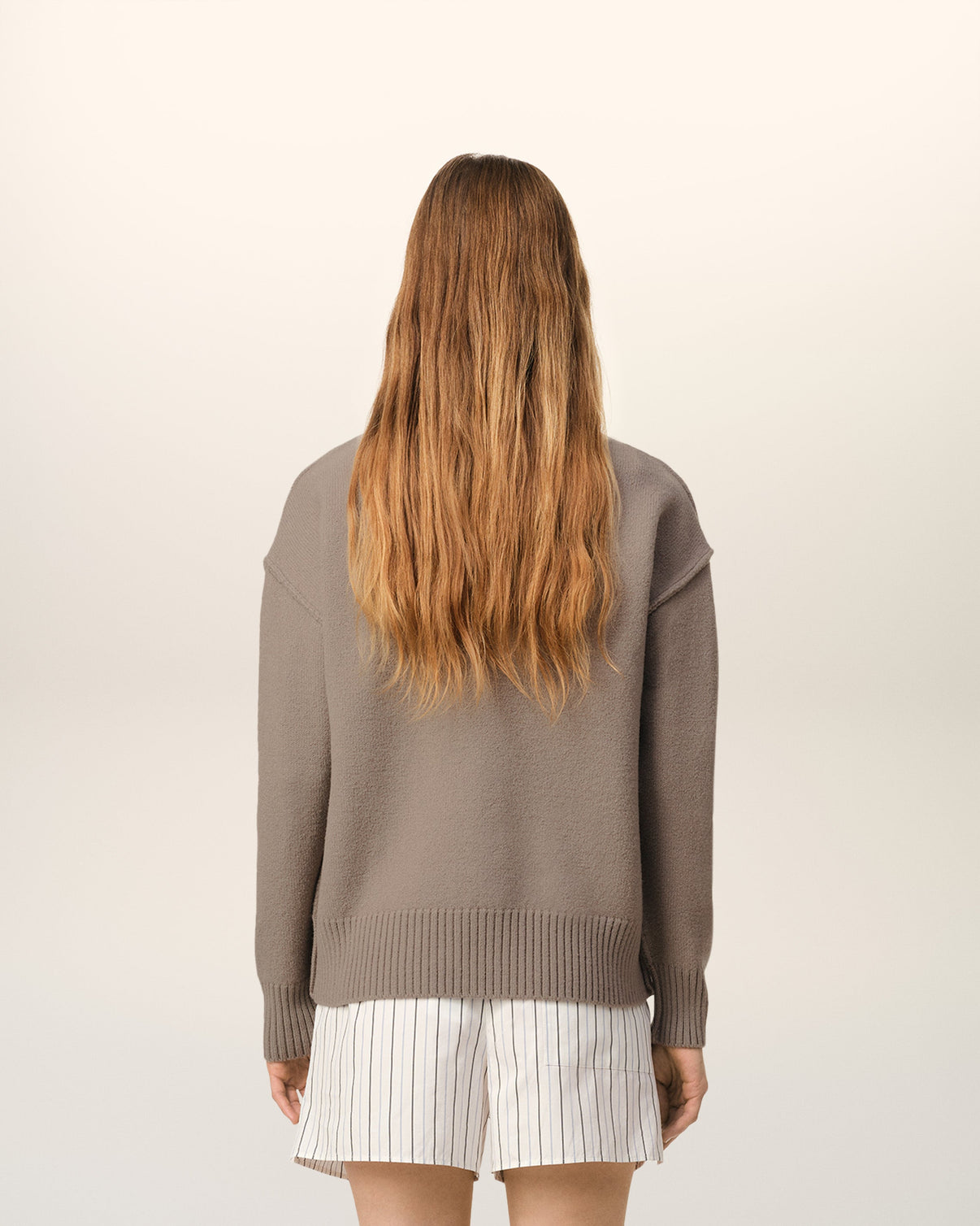 Taupe Wool Cardigan
