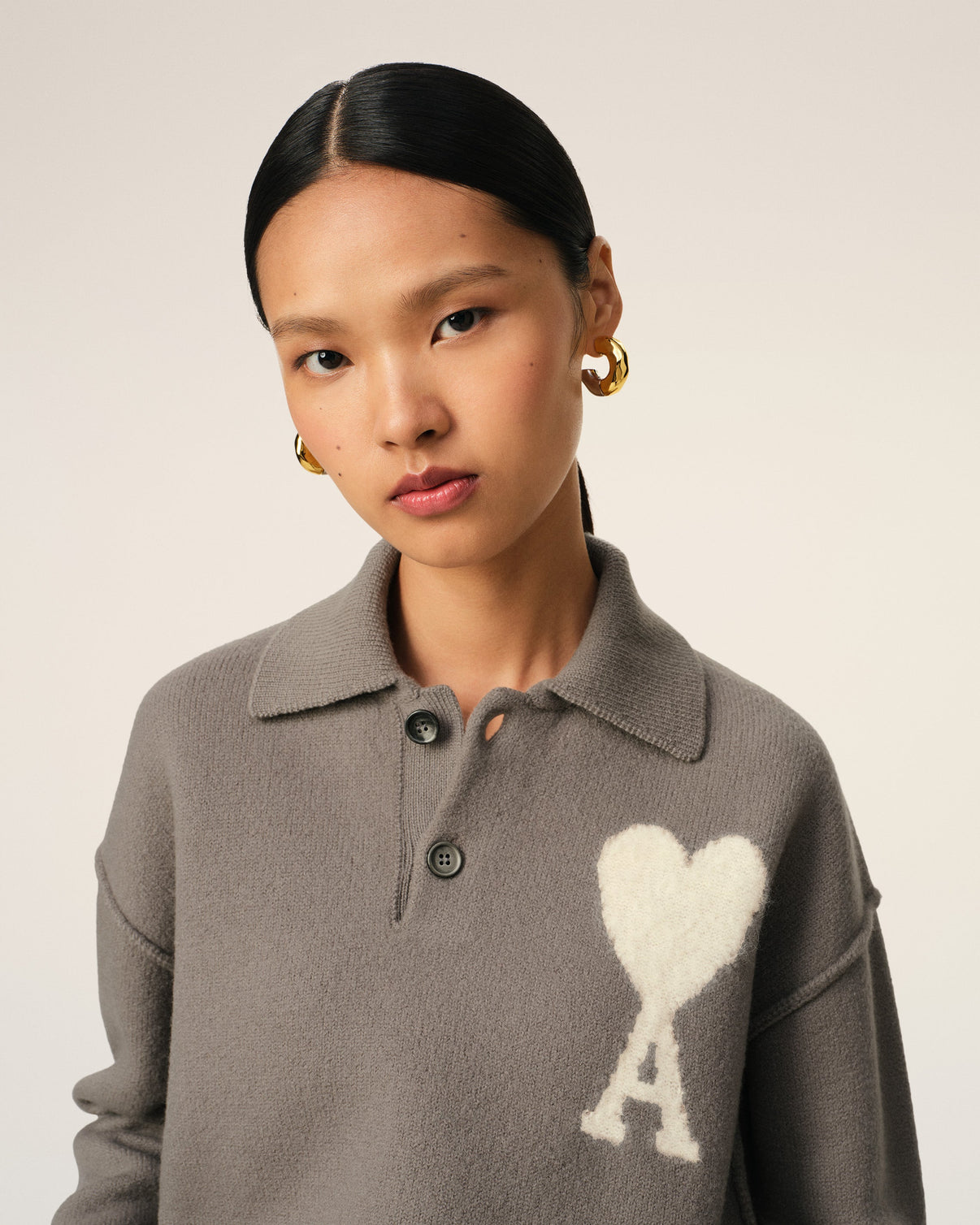 Taupe Wool Polo