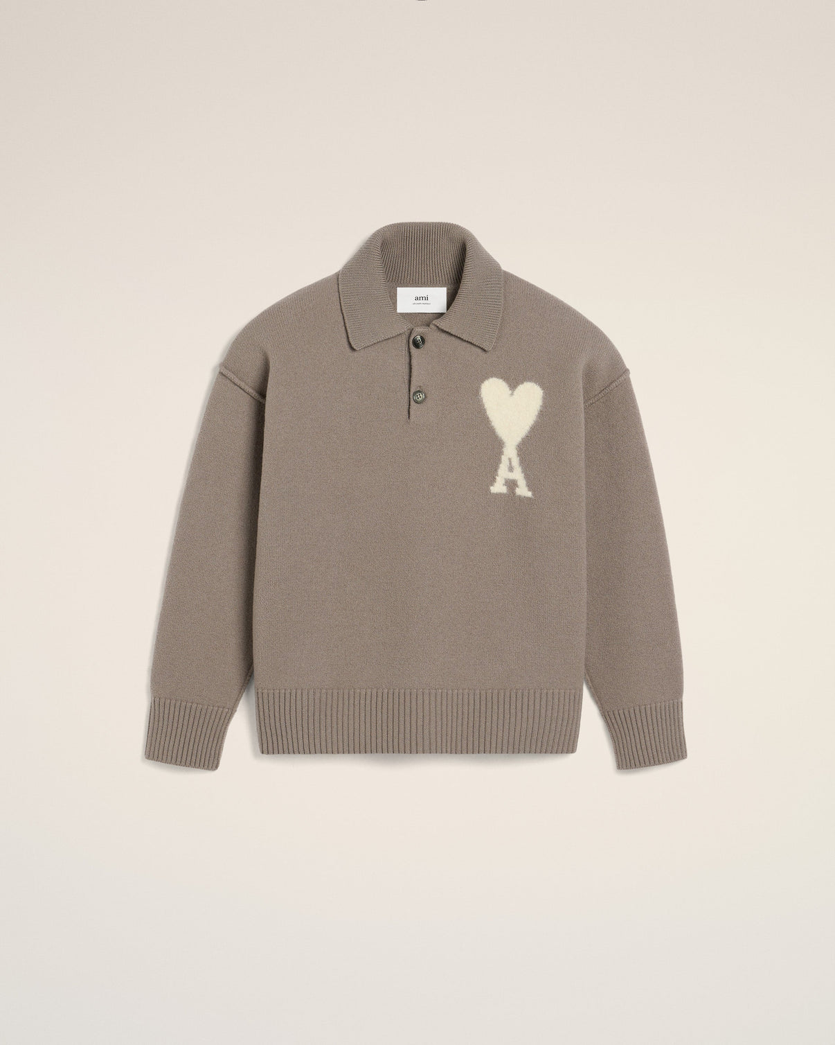 Taupe Wool Polo