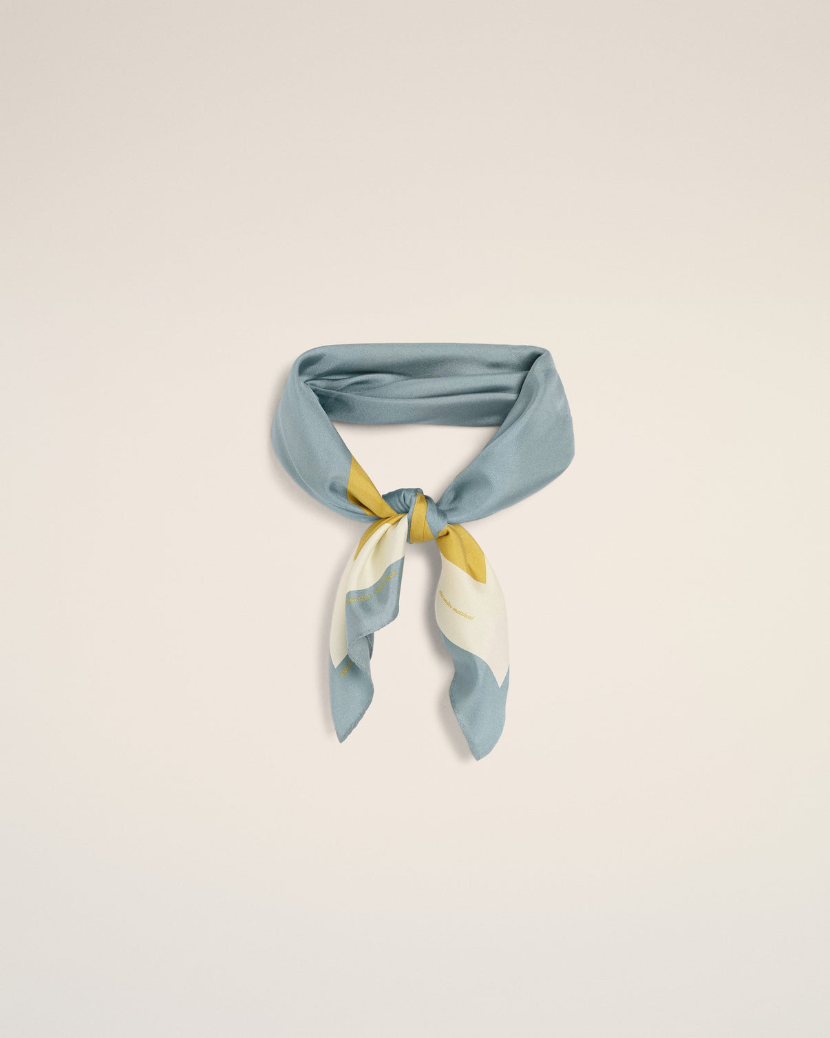 Tricolor Blue Silk Bandana