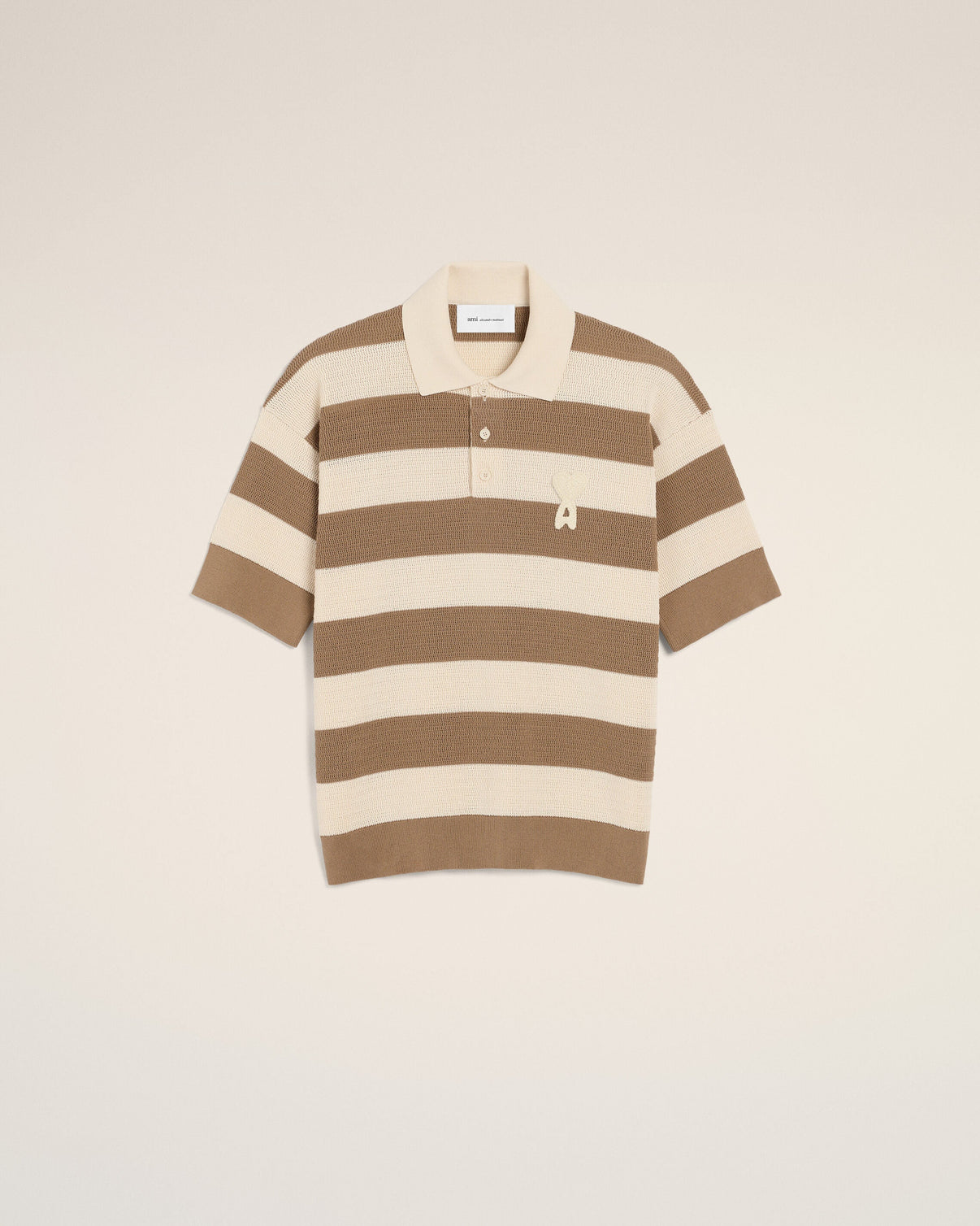 White And Brown Cotton Polo
