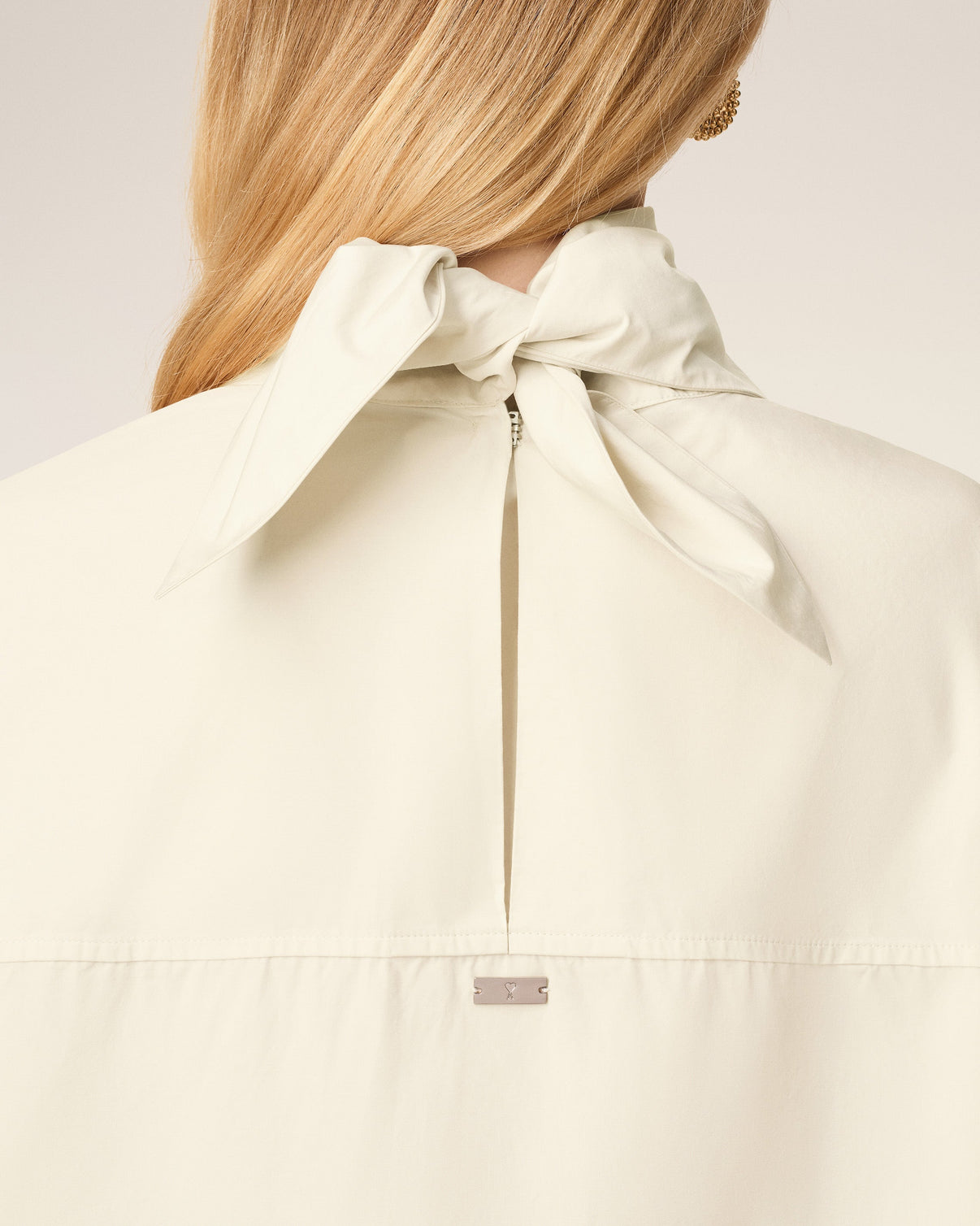 White Cotton Bandana Midi Dress
