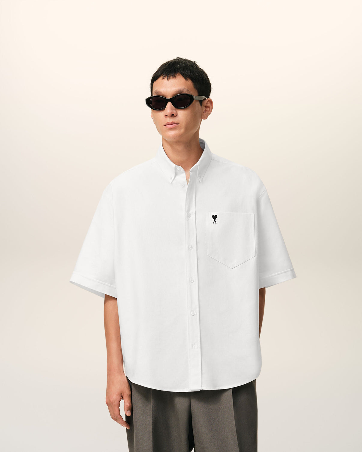 White Cotton Boxy Embroidered