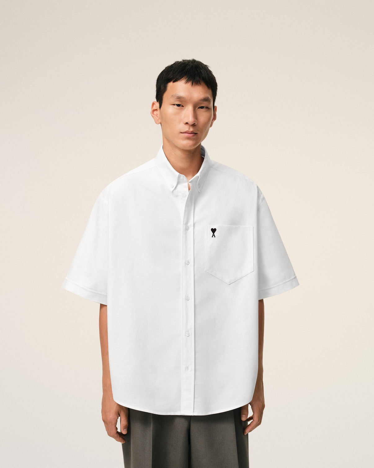 White Cotton Boxy Embroidered