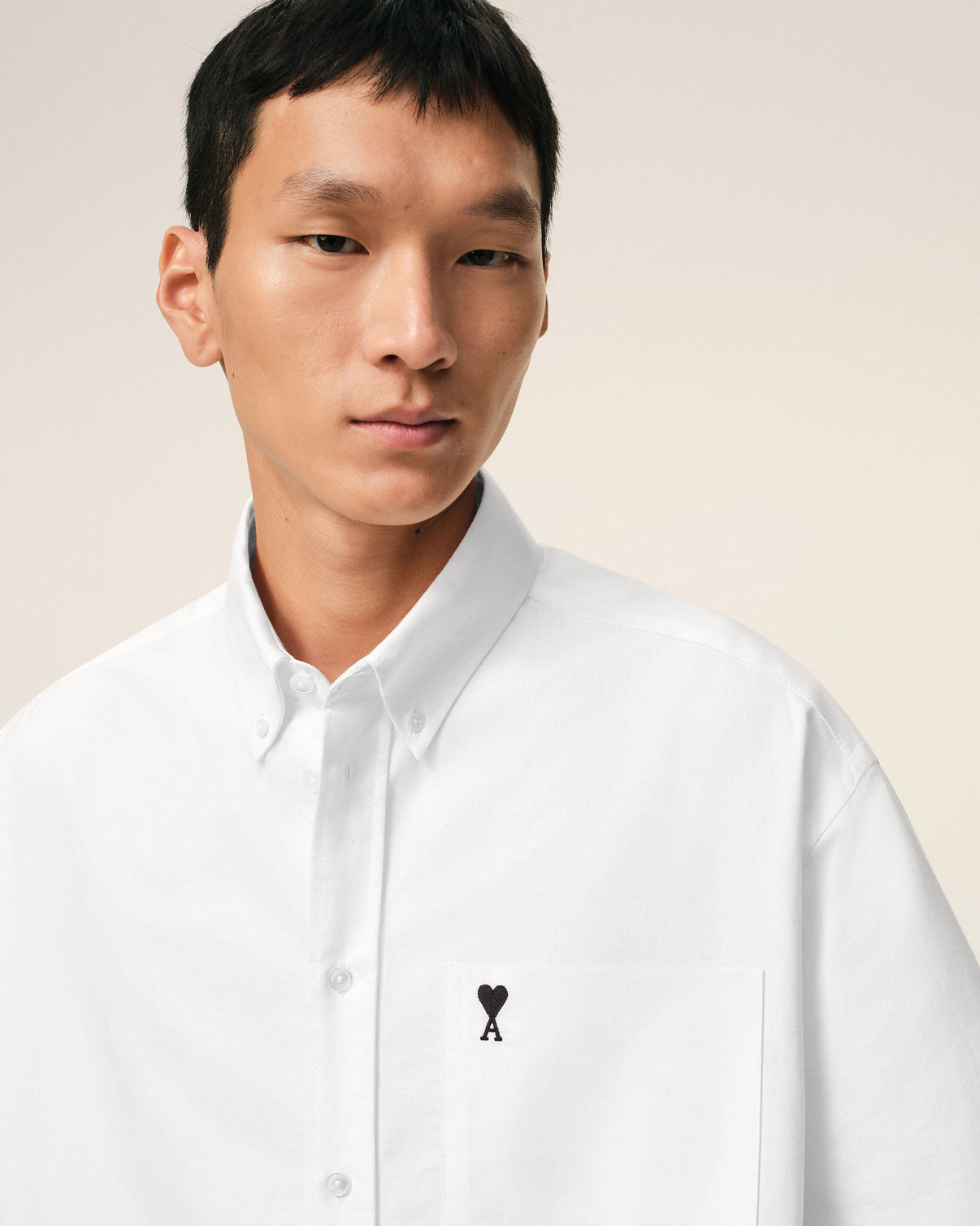 White Cotton Boxy Embroidered
