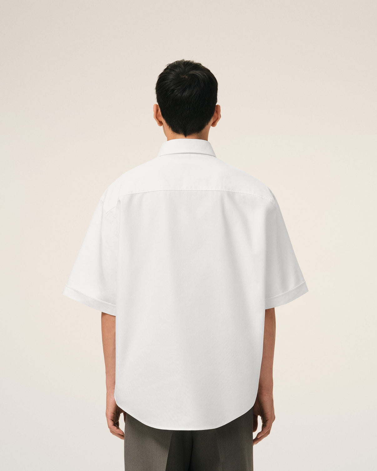 White Cotton Boxy Embroidered