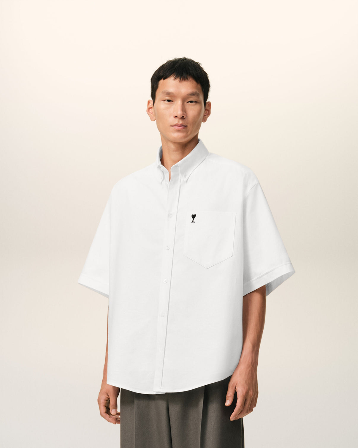 White Cotton Boxy Embroidered