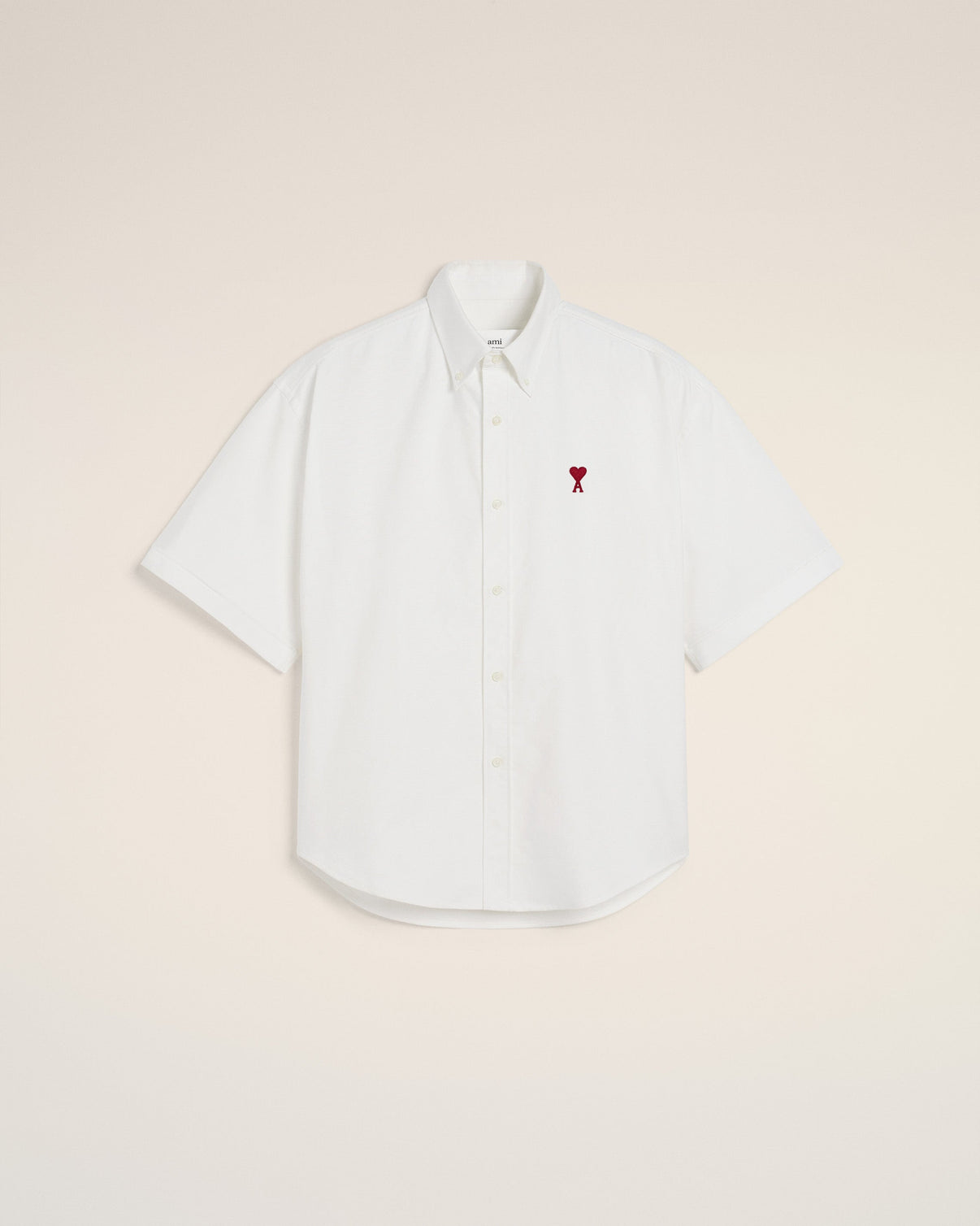 White Cotton Boxy Fit Short Sleeves Shirt