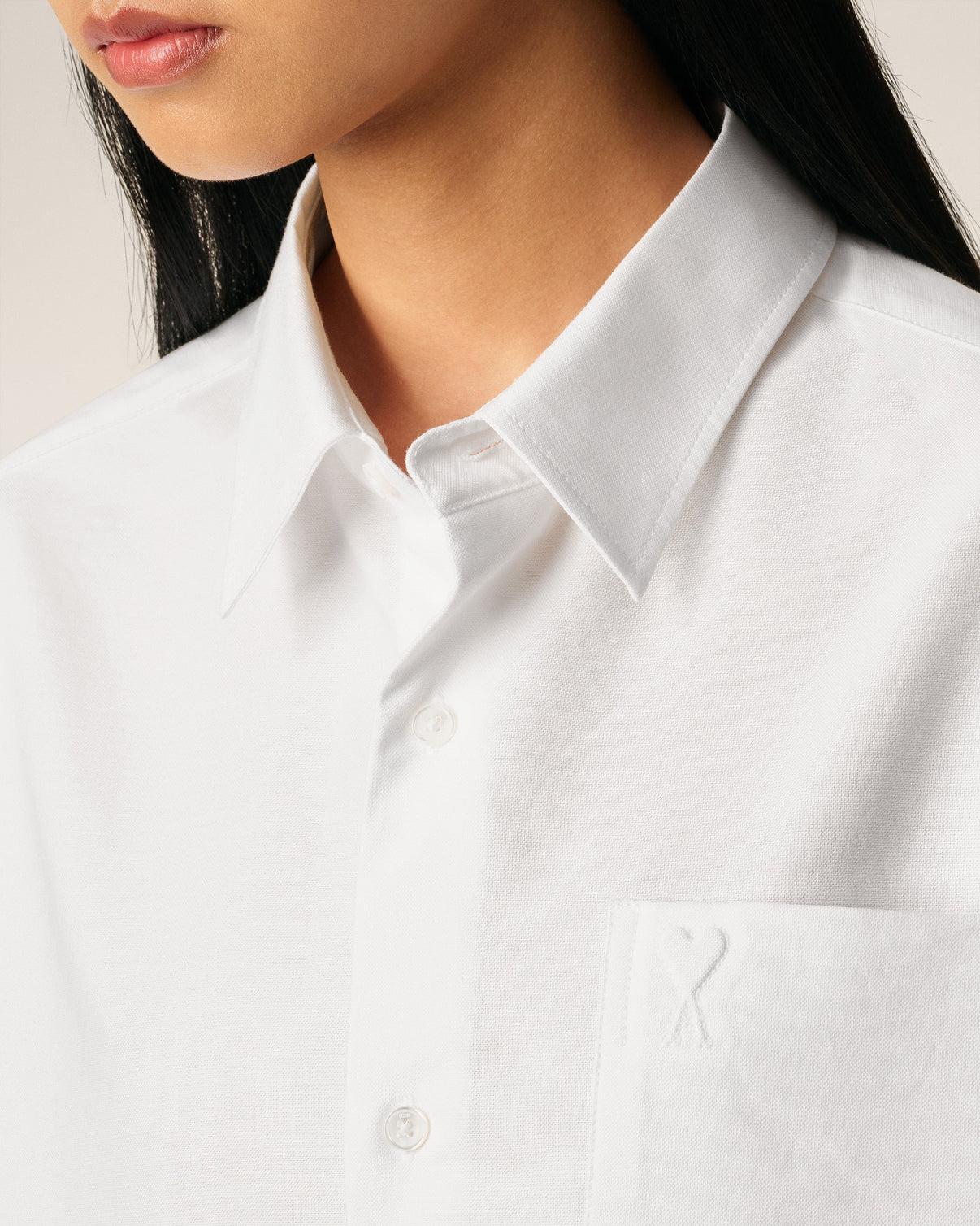 White Cotton Boxy Shirt