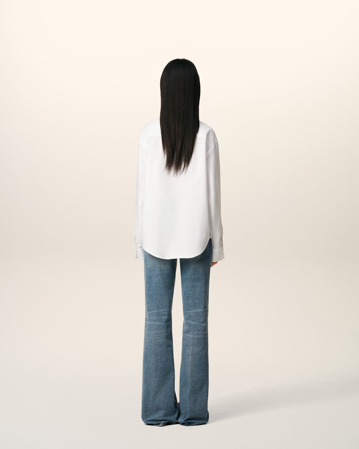 White Cotton Boxy Shirt