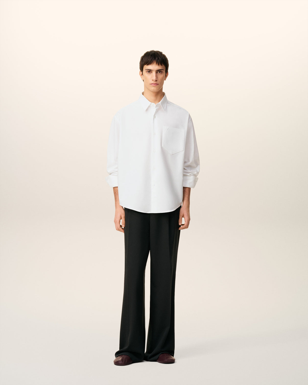 White Cotton Boxy Shirt