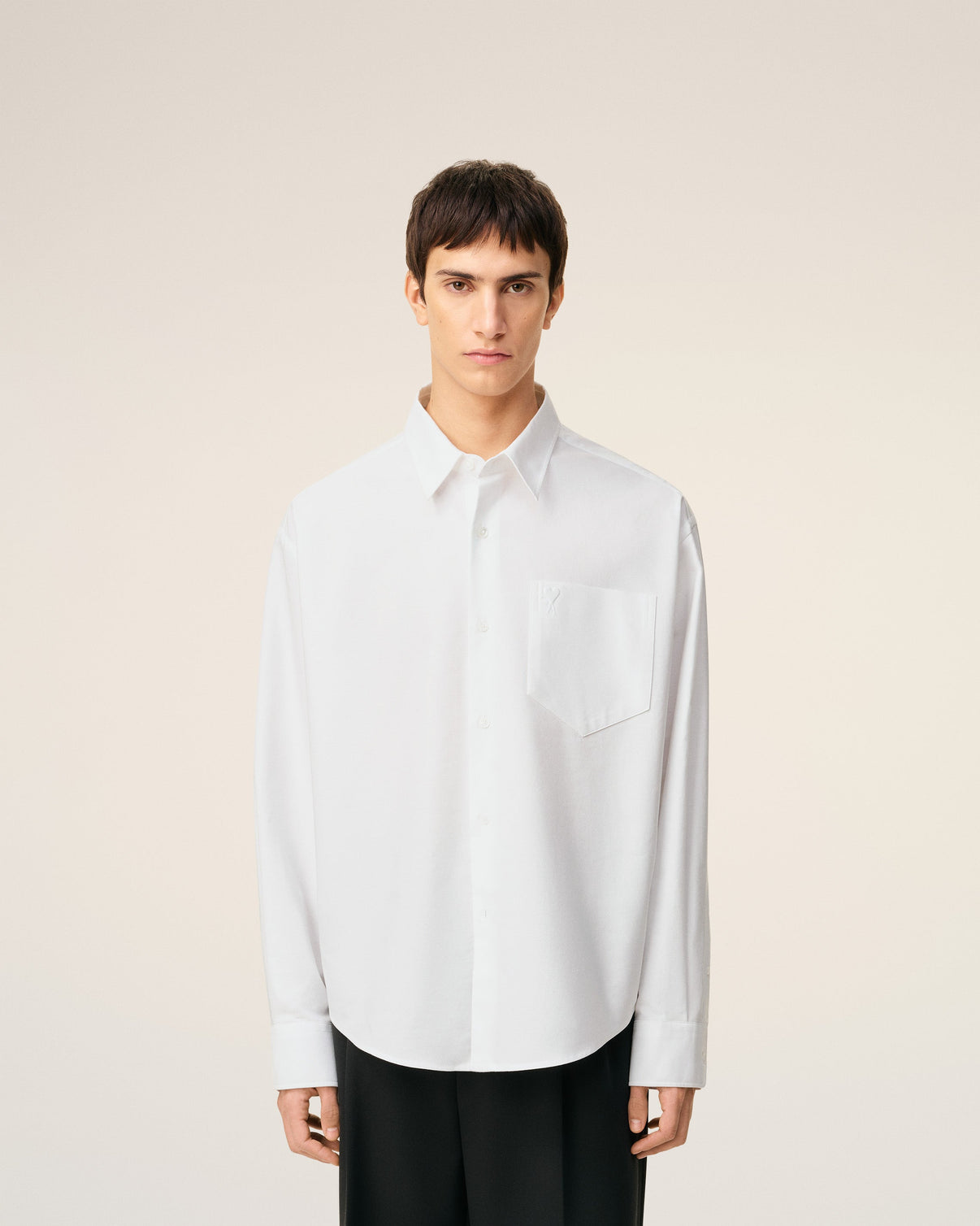 White Cotton Boxy Shirt