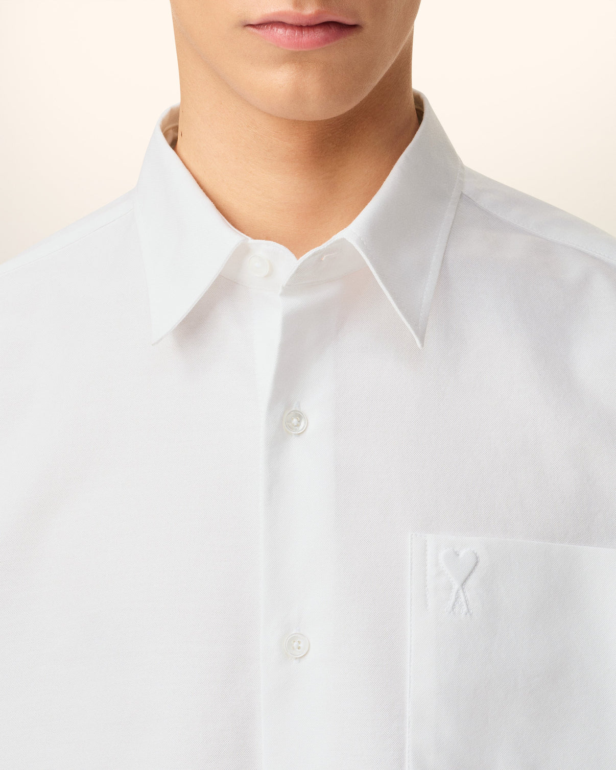 White Cotton Boxy Shirt