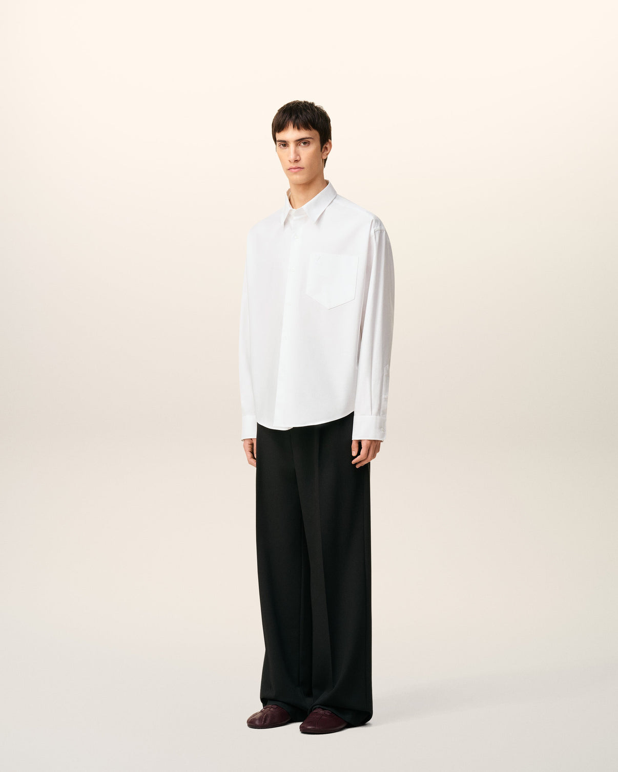 White Cotton Boxy Shirt